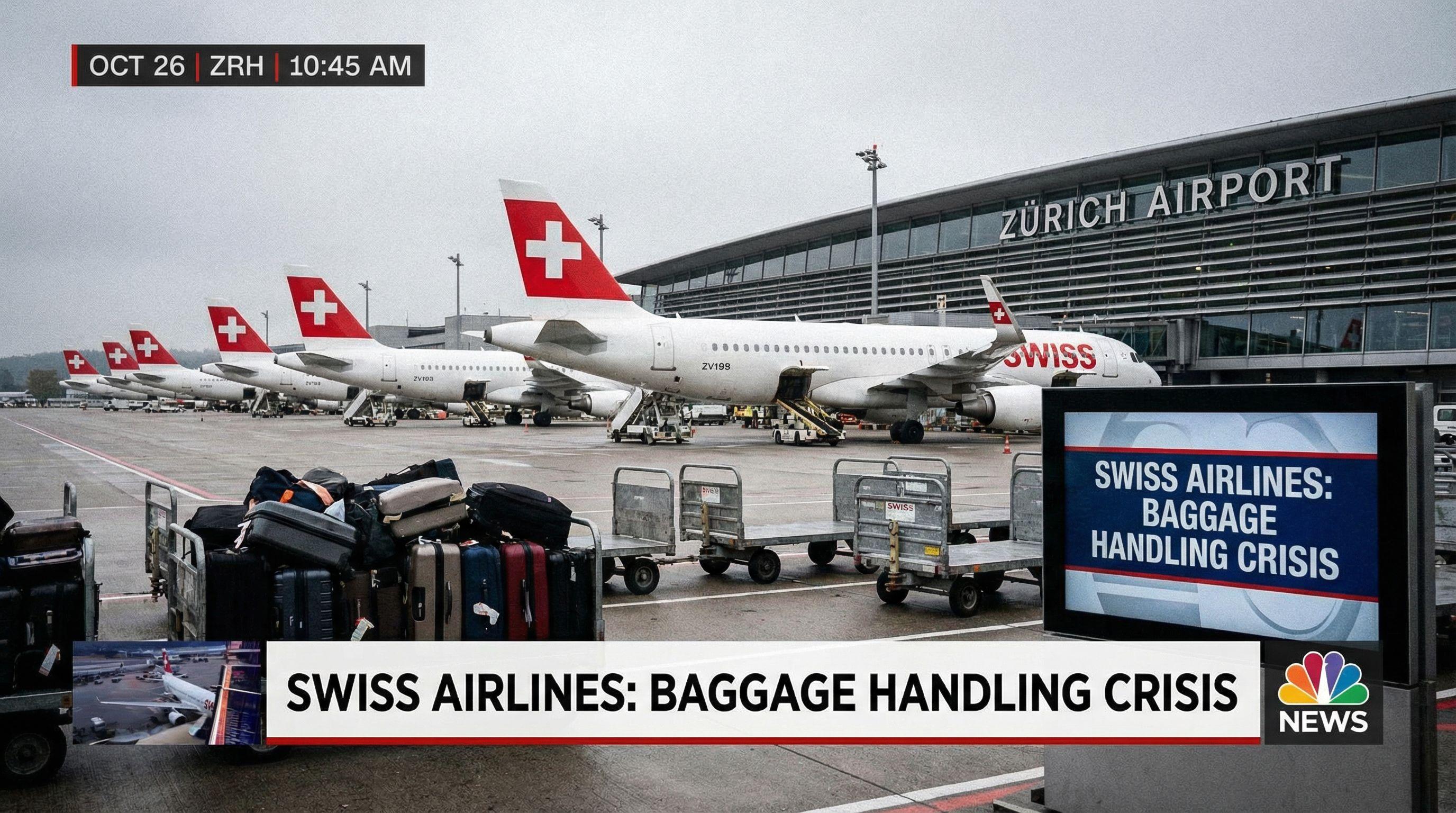 SWISS Airlines Criticizes Zurich Airport Over Baggage Handling Crisis