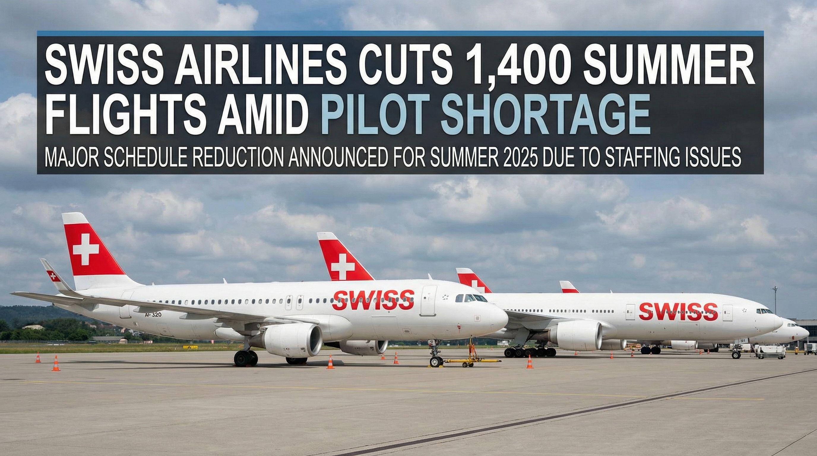SWISS Airlines Cuts 1,400 Summer Flights Amid Pilot Shortage