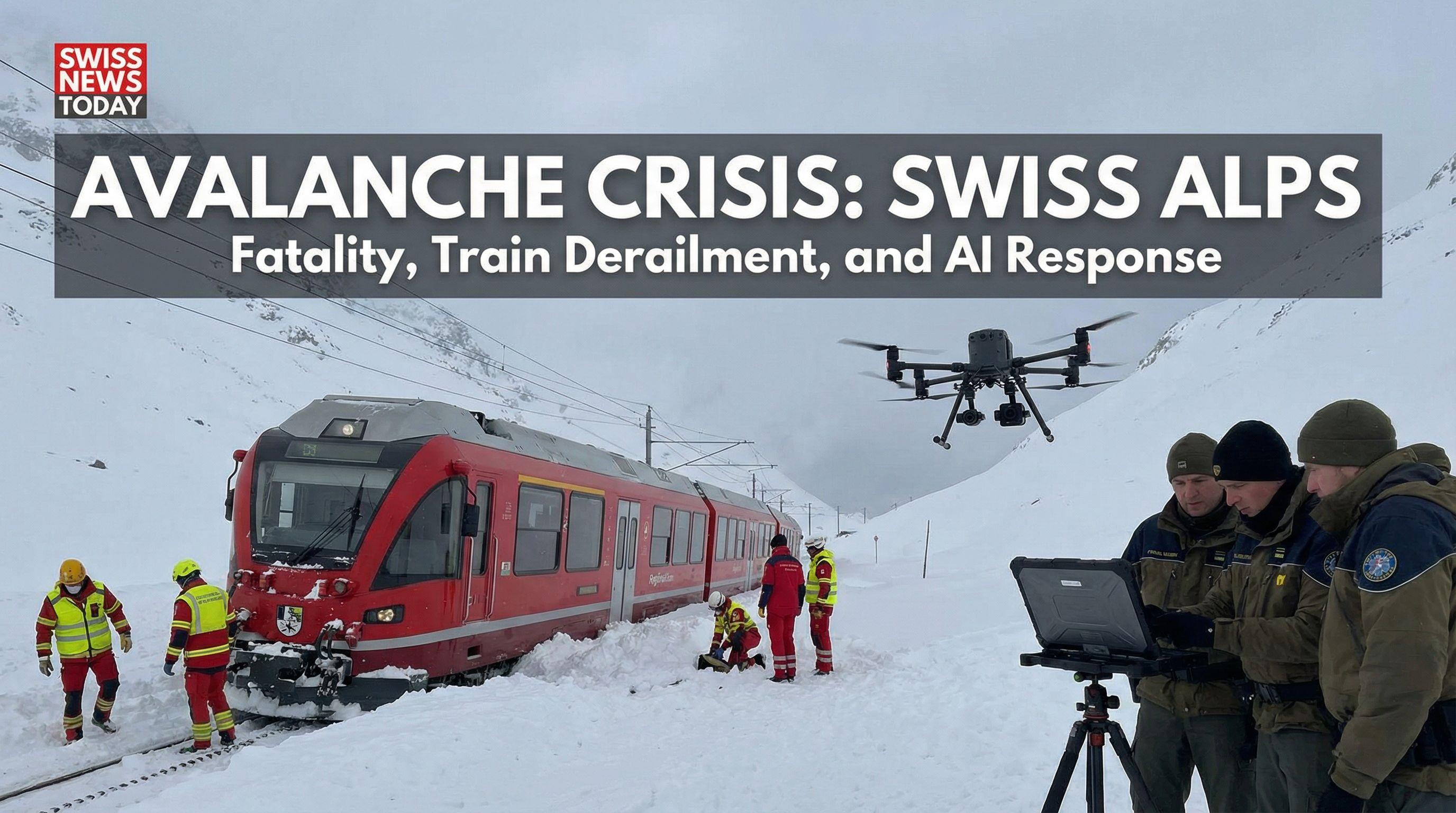 Avalanche Crisis Grips Swiss Alps: Fatality, Train Derailment, and AI Response