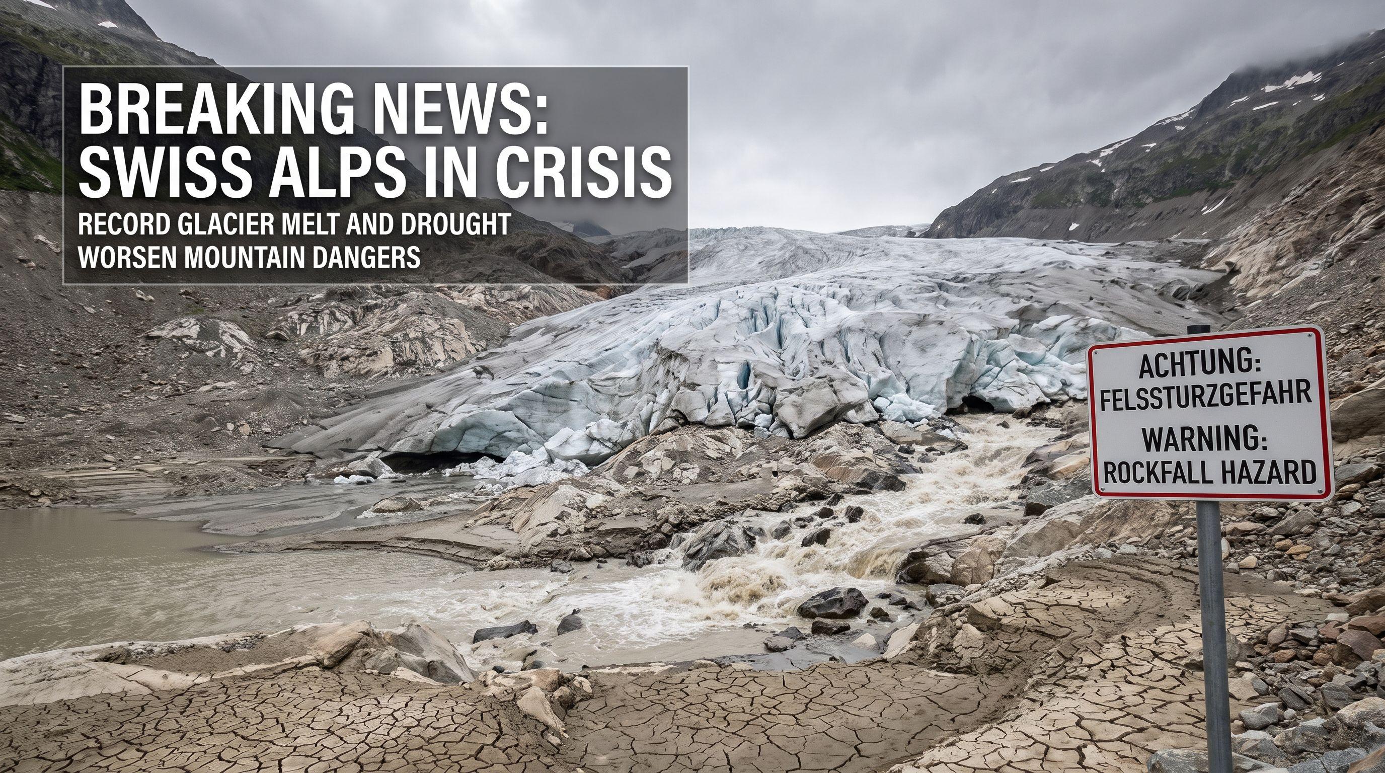 Swiss Alps in Crisis: Record Glacier Melt and Drought Worsen Mountain Dangers