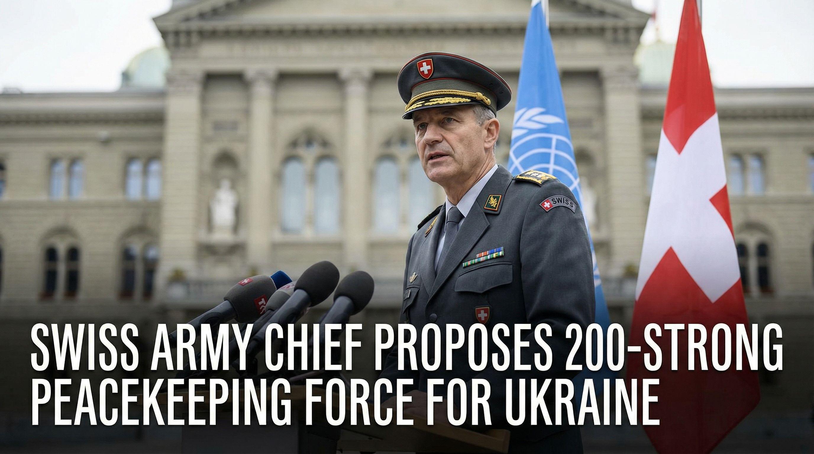 Swiss Army Chief Proposes 200-Strong Peacekeeping Force for Ukraine