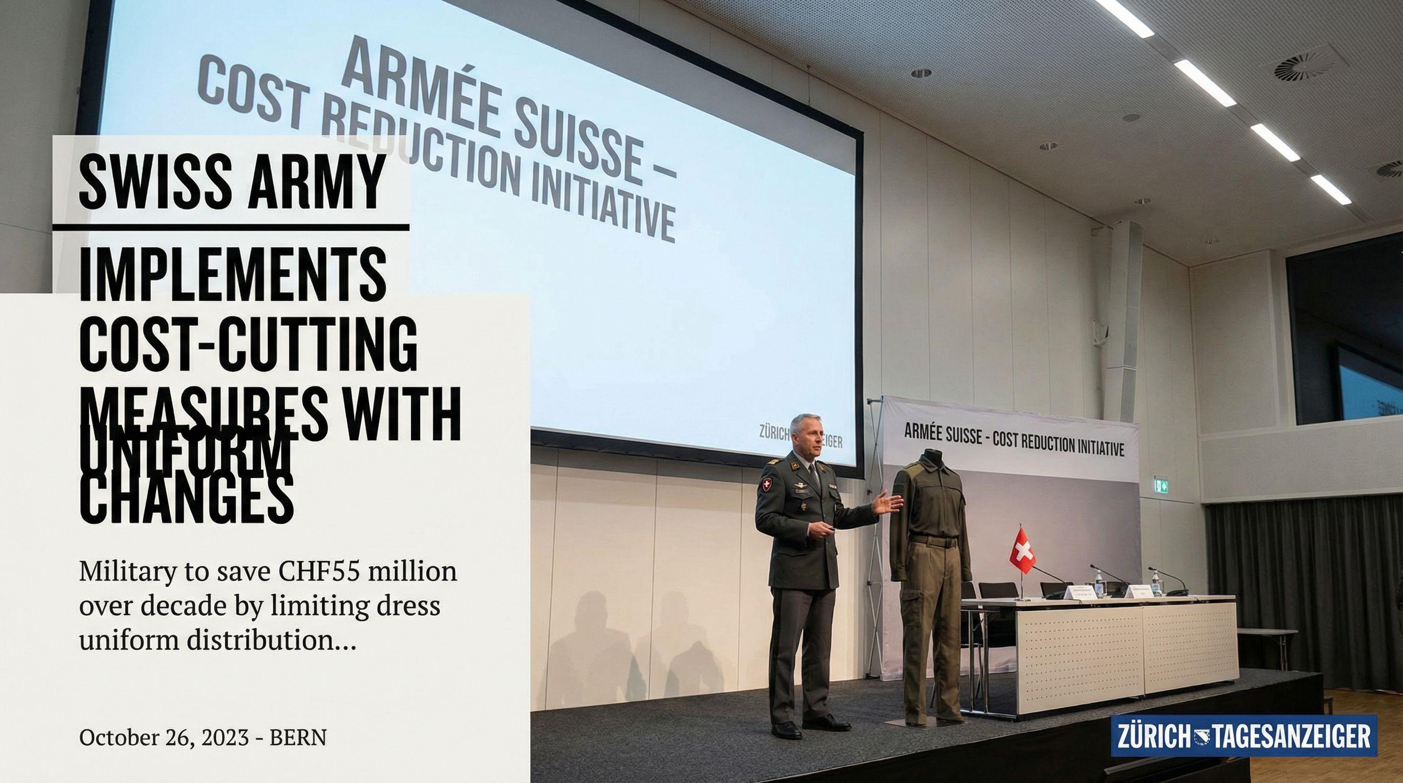 Swiss Army Implements Cost-Cutting Measures with Uniform Changes