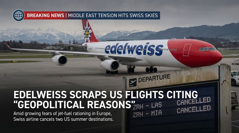 Middle East Tension Hits Swiss Skies: Edelweiss Scraps US Flights Citing 'Geopolitical Reasons'