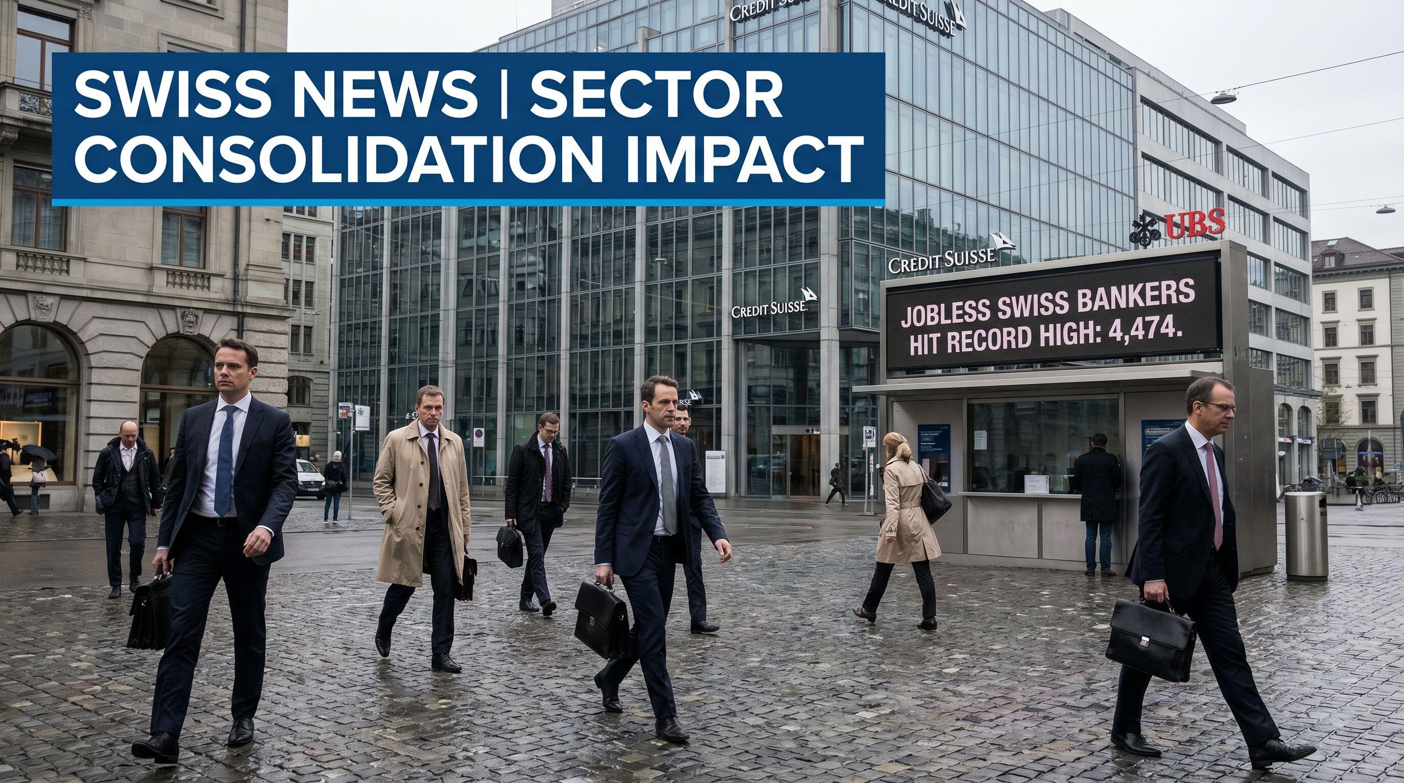Jobless Swiss Bankers Hit Record High Amid Sector Consolidation