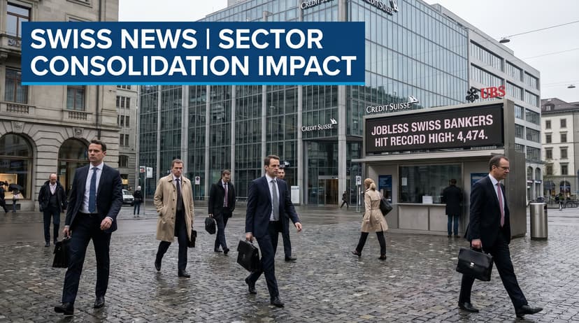 Jobless Swiss Bankers Hit Record High Amid Sector Consolidation