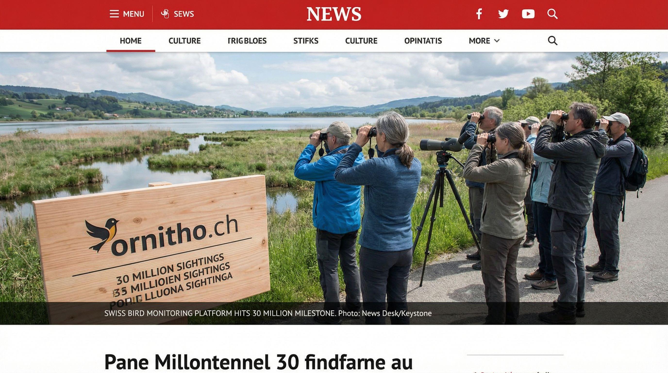 Swiss Bird Monitoring Platform Hits 30 Million Milestone