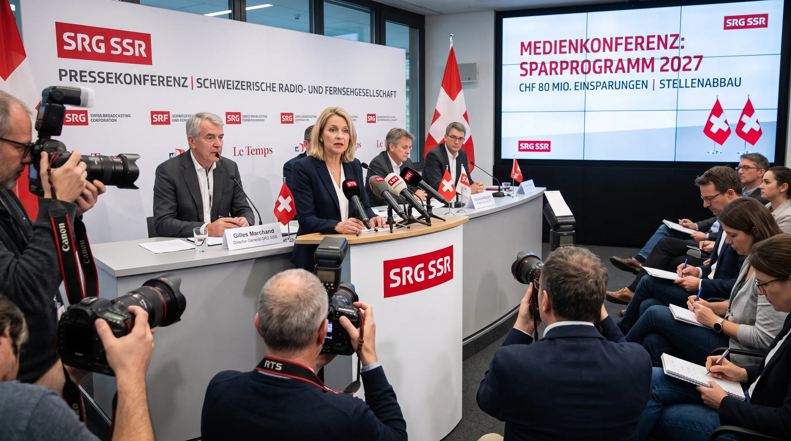 Swiss public broadcaster announces CHF80 million in 2027 cuts