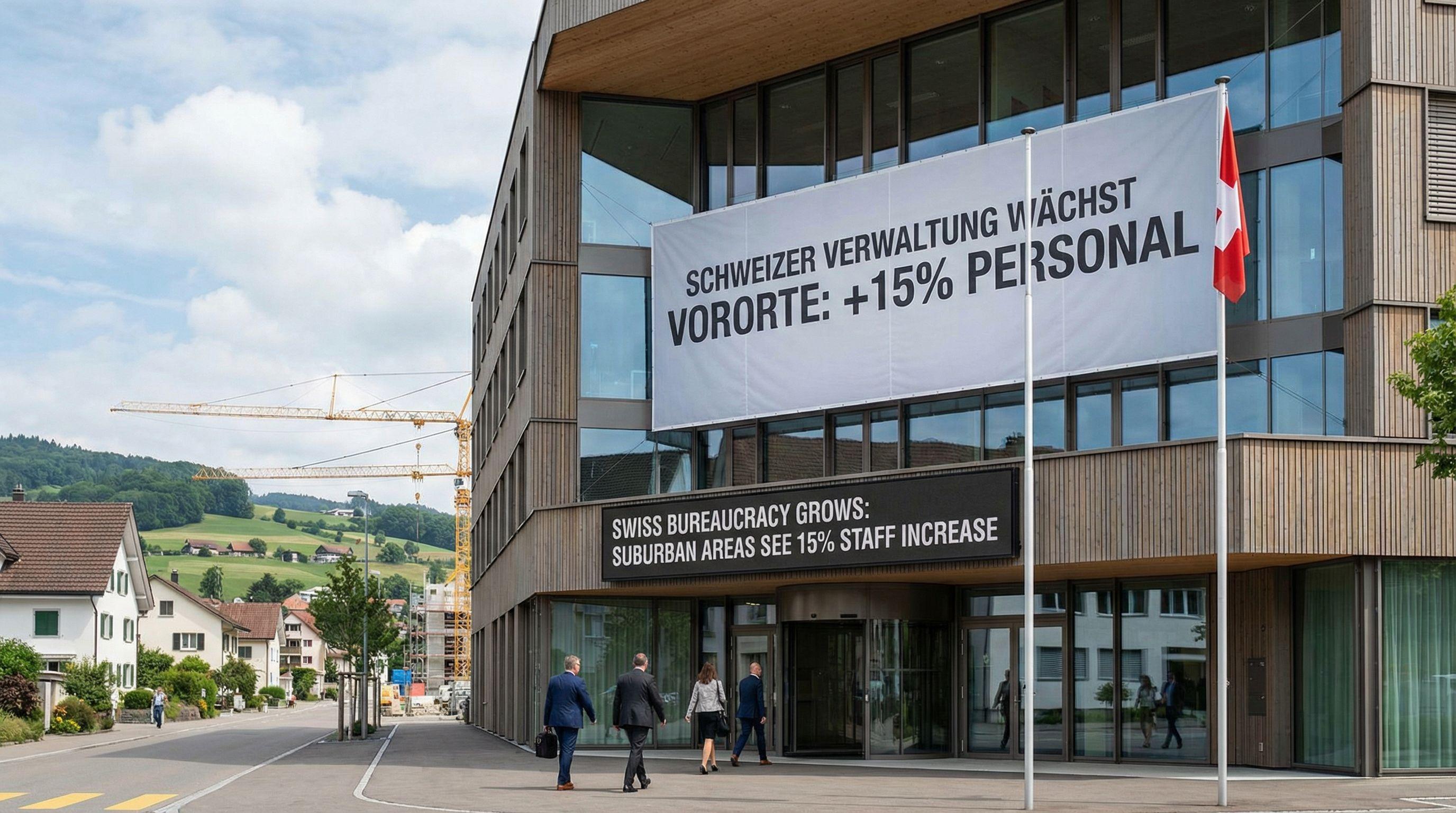 Swiss bureaucracy grows: Suburban areas see 15% staff increase