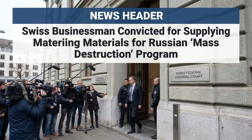 Swiss Businessman Convicted for Supplying Materials for Russian 'Mass Destruction' Program
