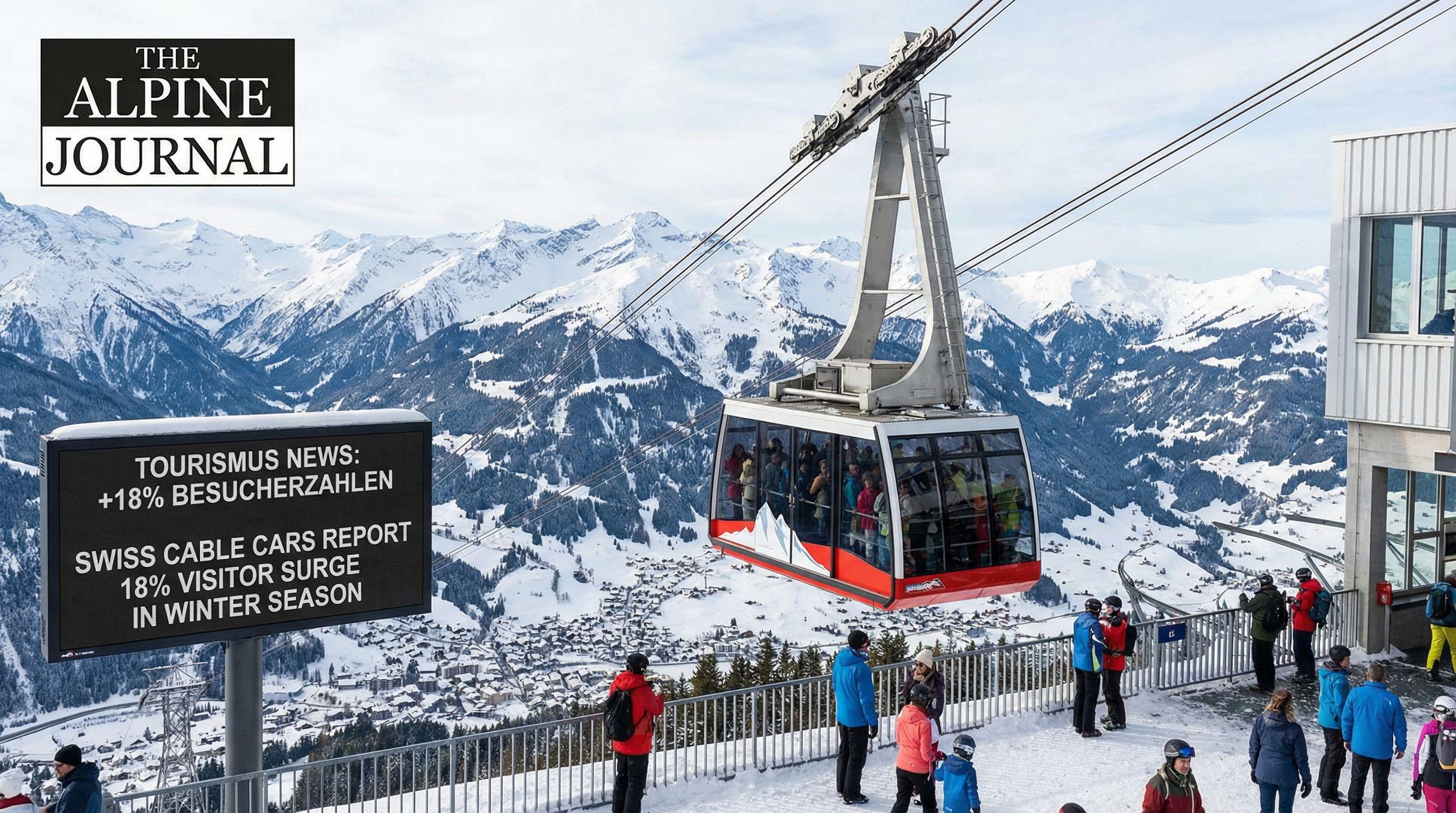 Swiss Cable Cars Report 18% Visitor Surge in Winter Season