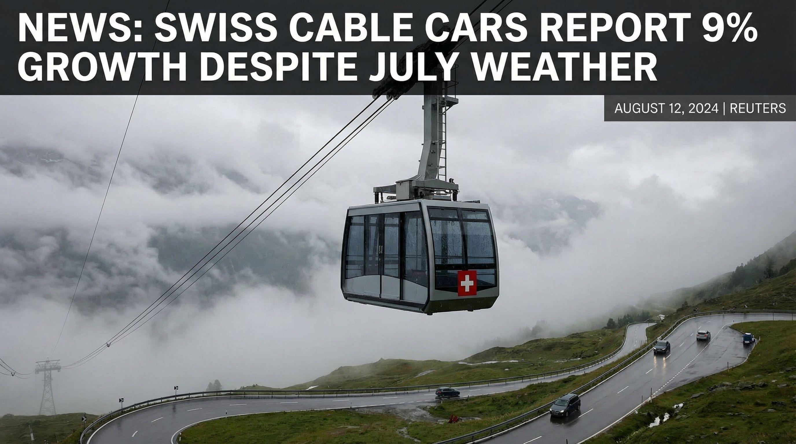Swiss Cable Cars Report Growth Despite July Weather
