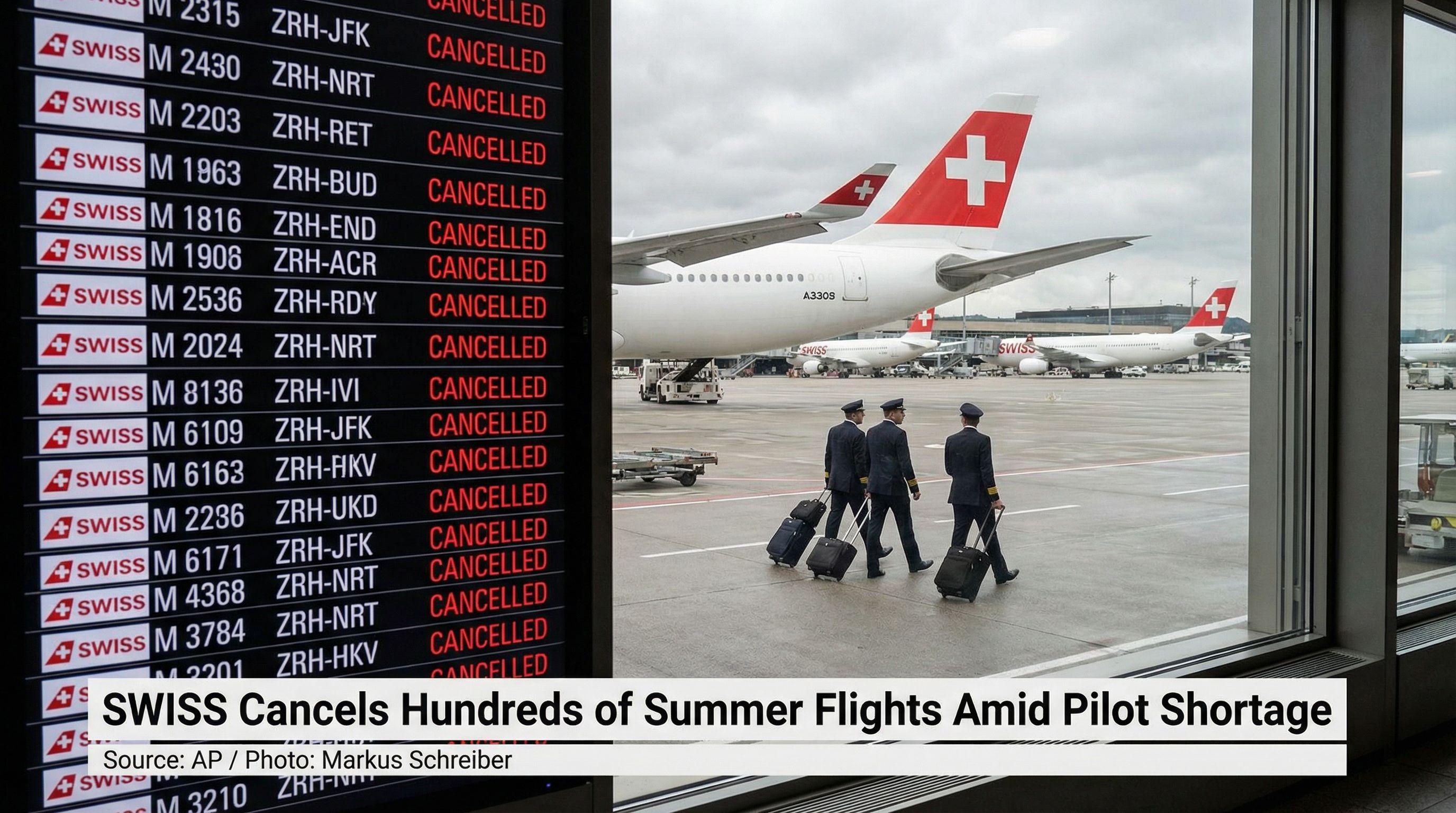 Pilot Shortage Forces SWISS to Cancel Hundreds of Summer Flights