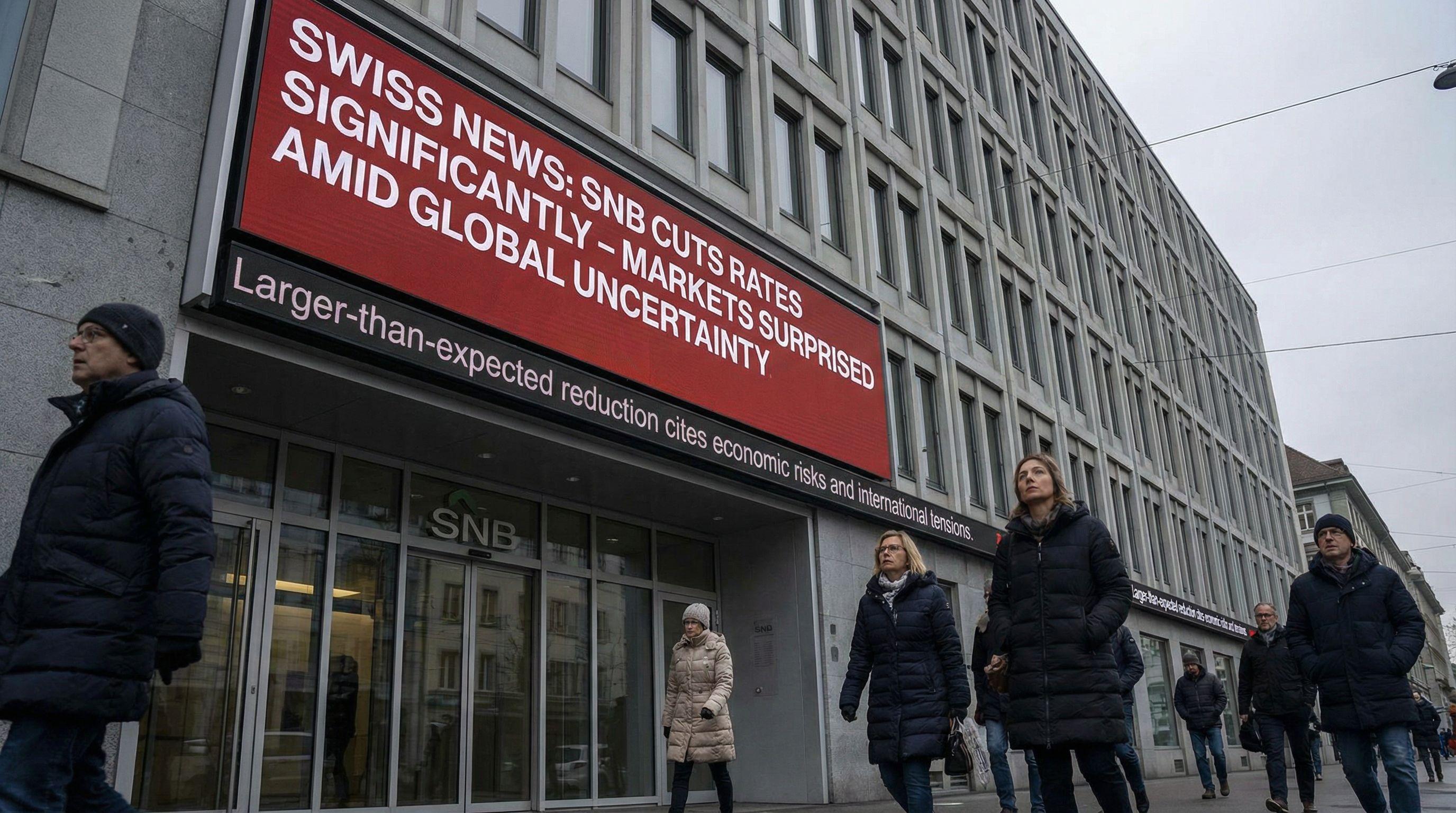 Swiss central bank surprises markets with significant rate cut