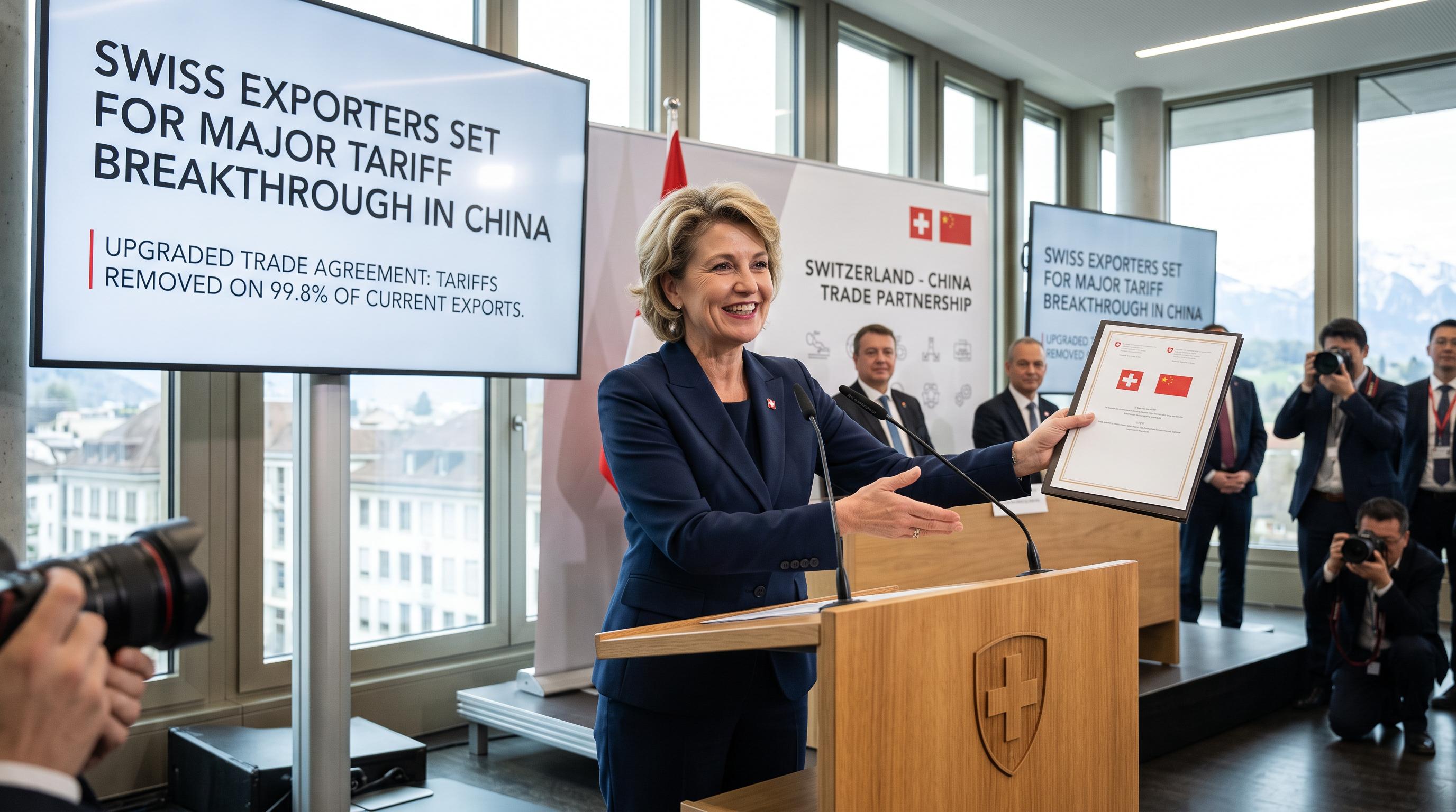 Swiss exporters set for major tariff breakthrough in China