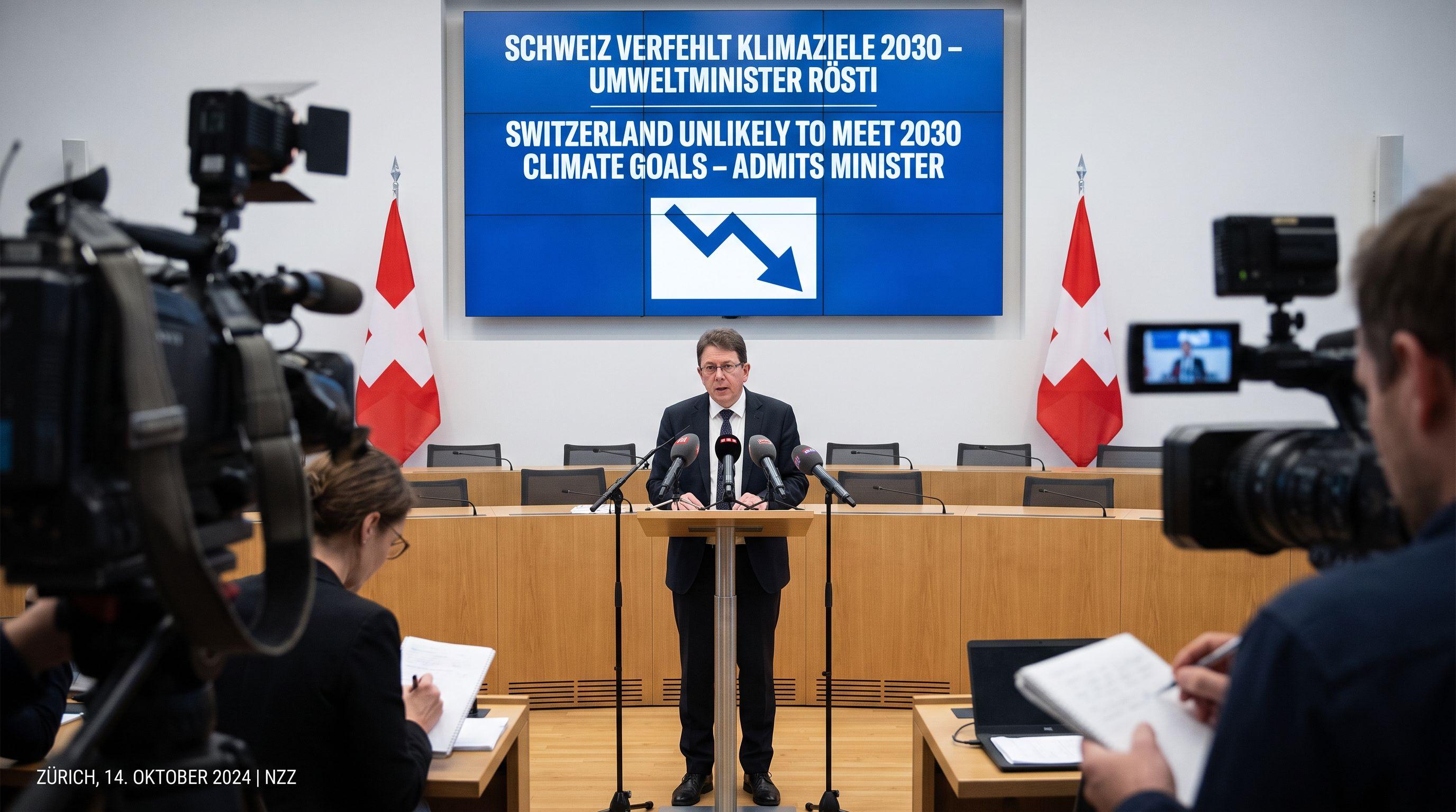 Switzerland Unlikely to Meet 2030 Climate Goals, Admits Environment Minister