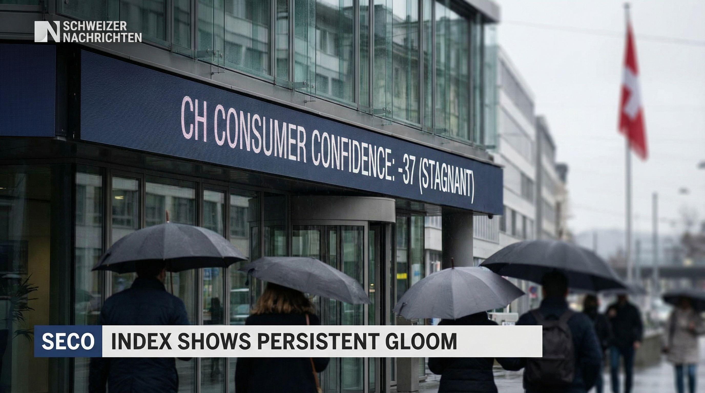 Swiss Consumer Confidence Stagnates at -37 Points