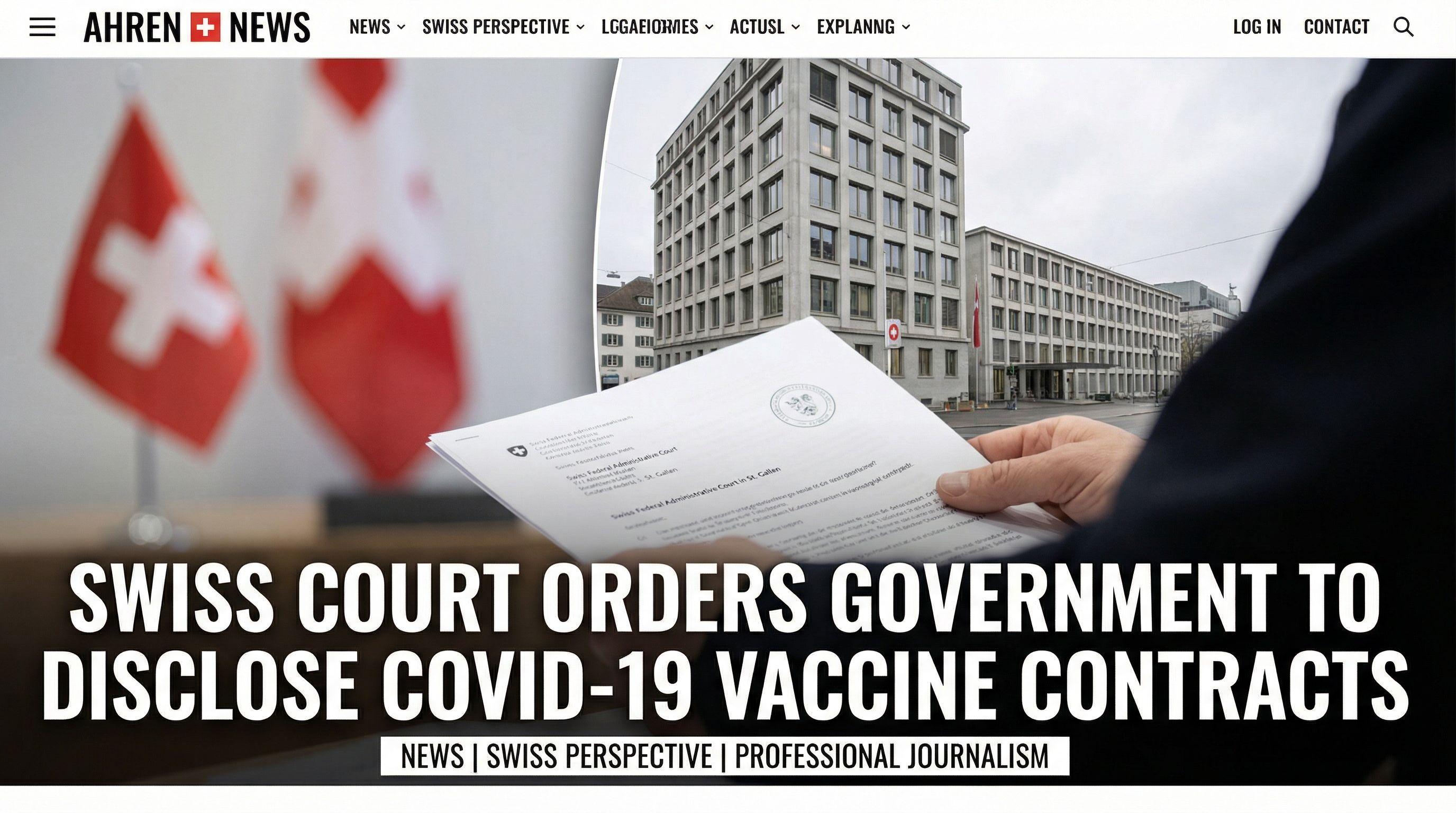 Swiss Court Orders Government to Disclose COVID-19 Vaccine Contracts