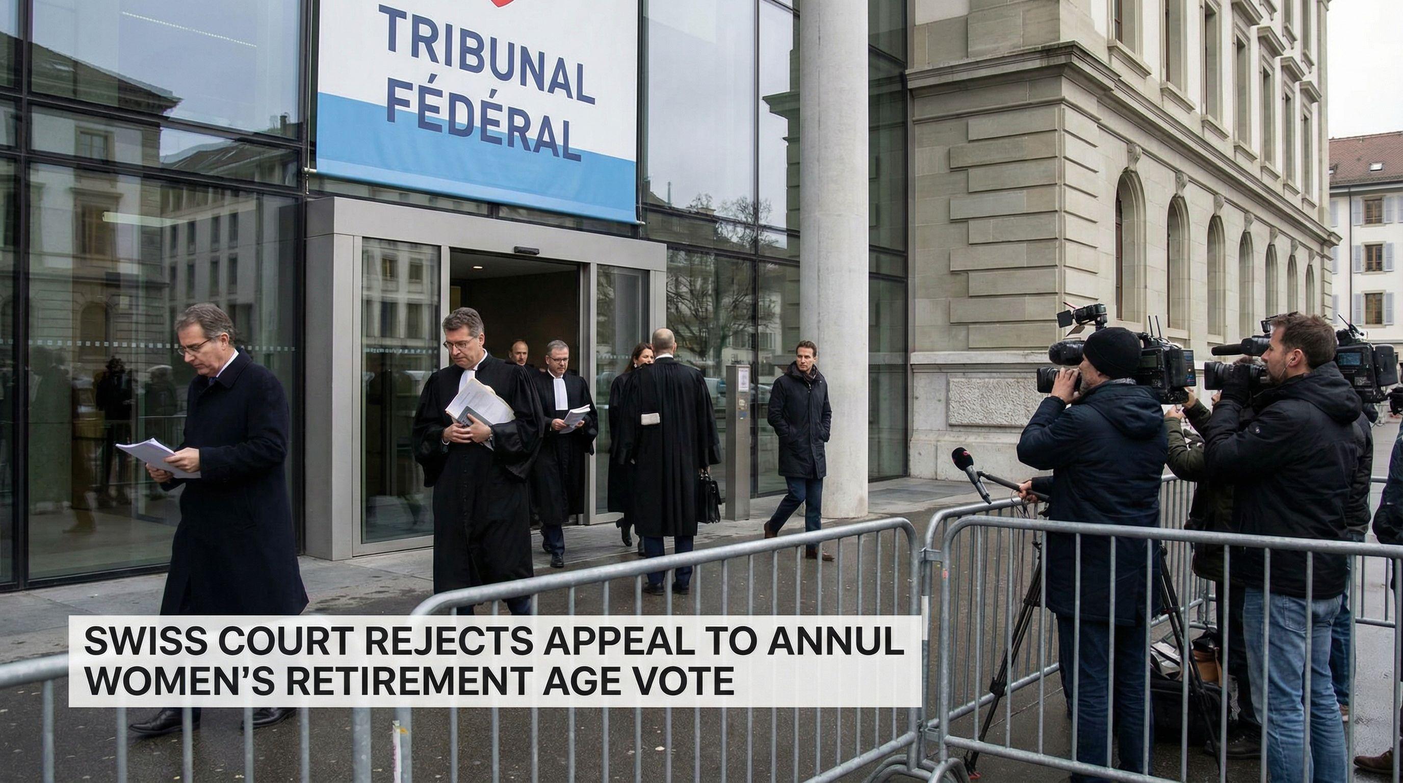 Swiss Court Rejects Appeal to Annul Women's Retirement Age Vote