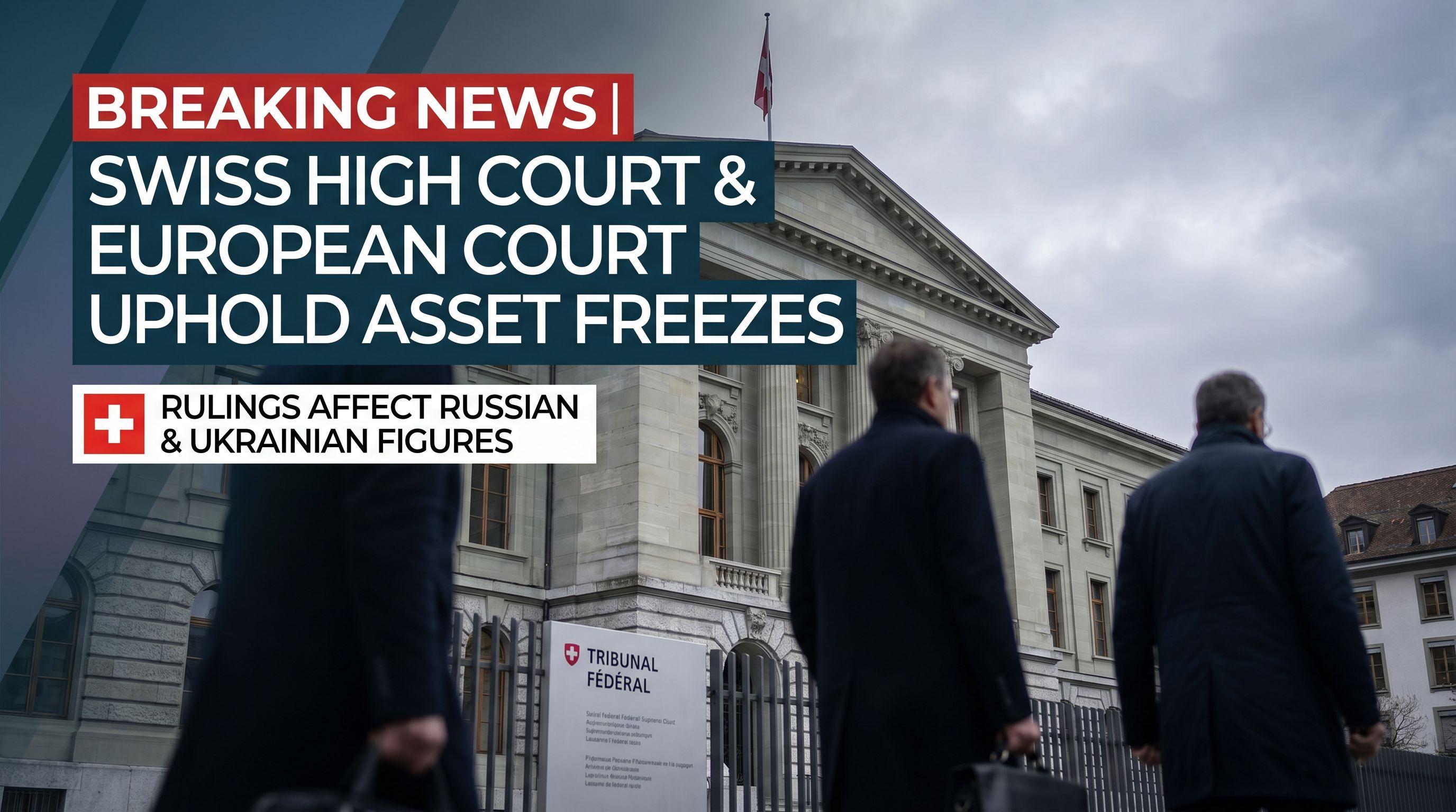 Swiss High Court and European Court Uphold Asset Freezes on Russian and Ukrainian Figures