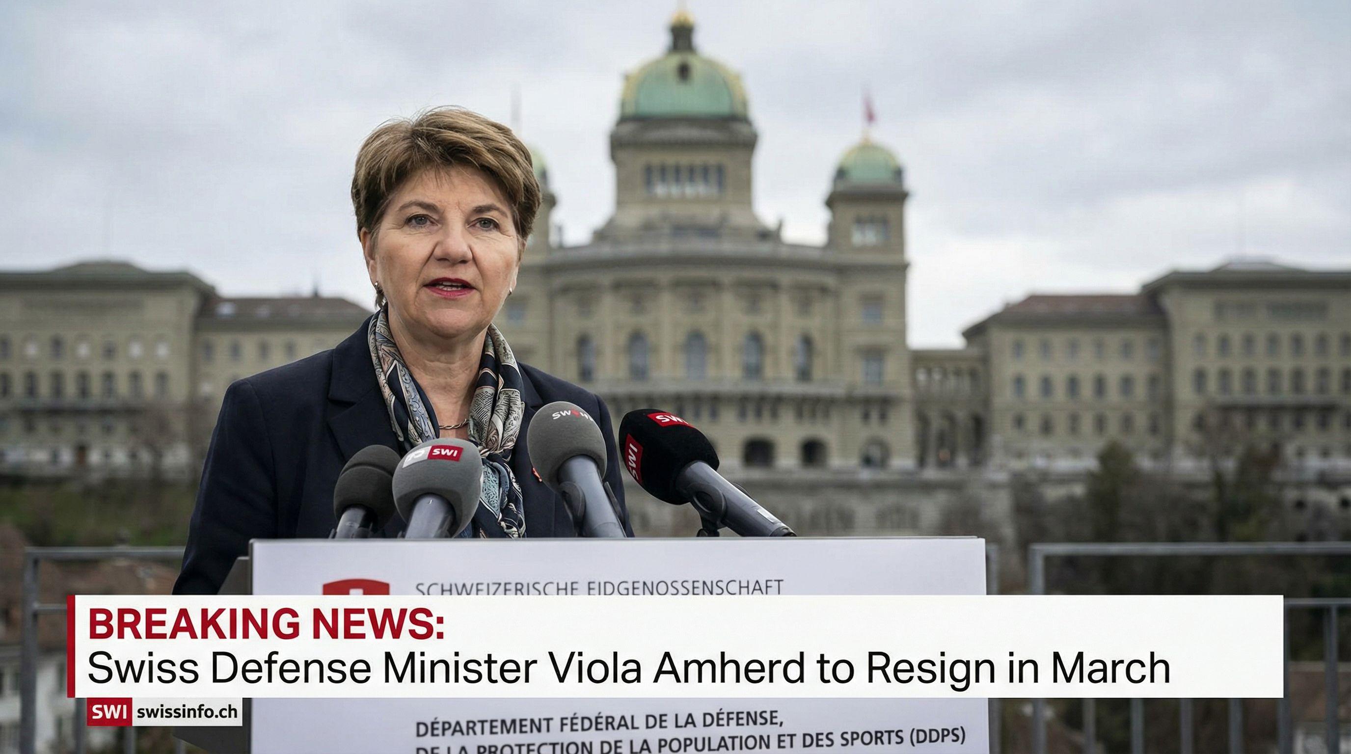 Swiss Defense Minister Announces Surprise March Resignation