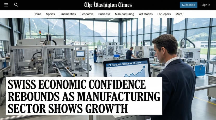 Swiss Economic Confidence Rebounds as Manufacturing Sector Shows Growth