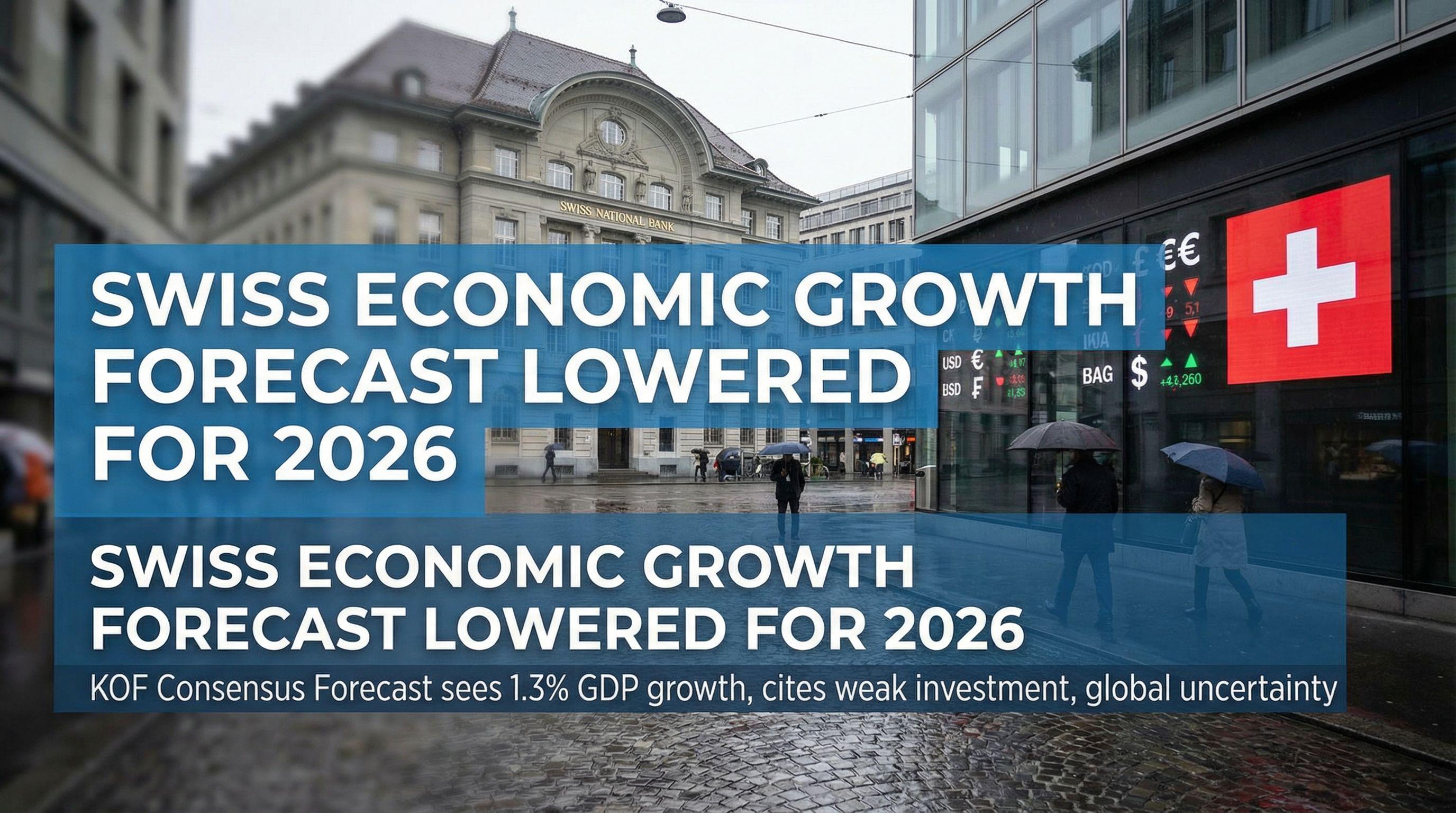 Swiss Economic Growth Forecast Lowered for 2026