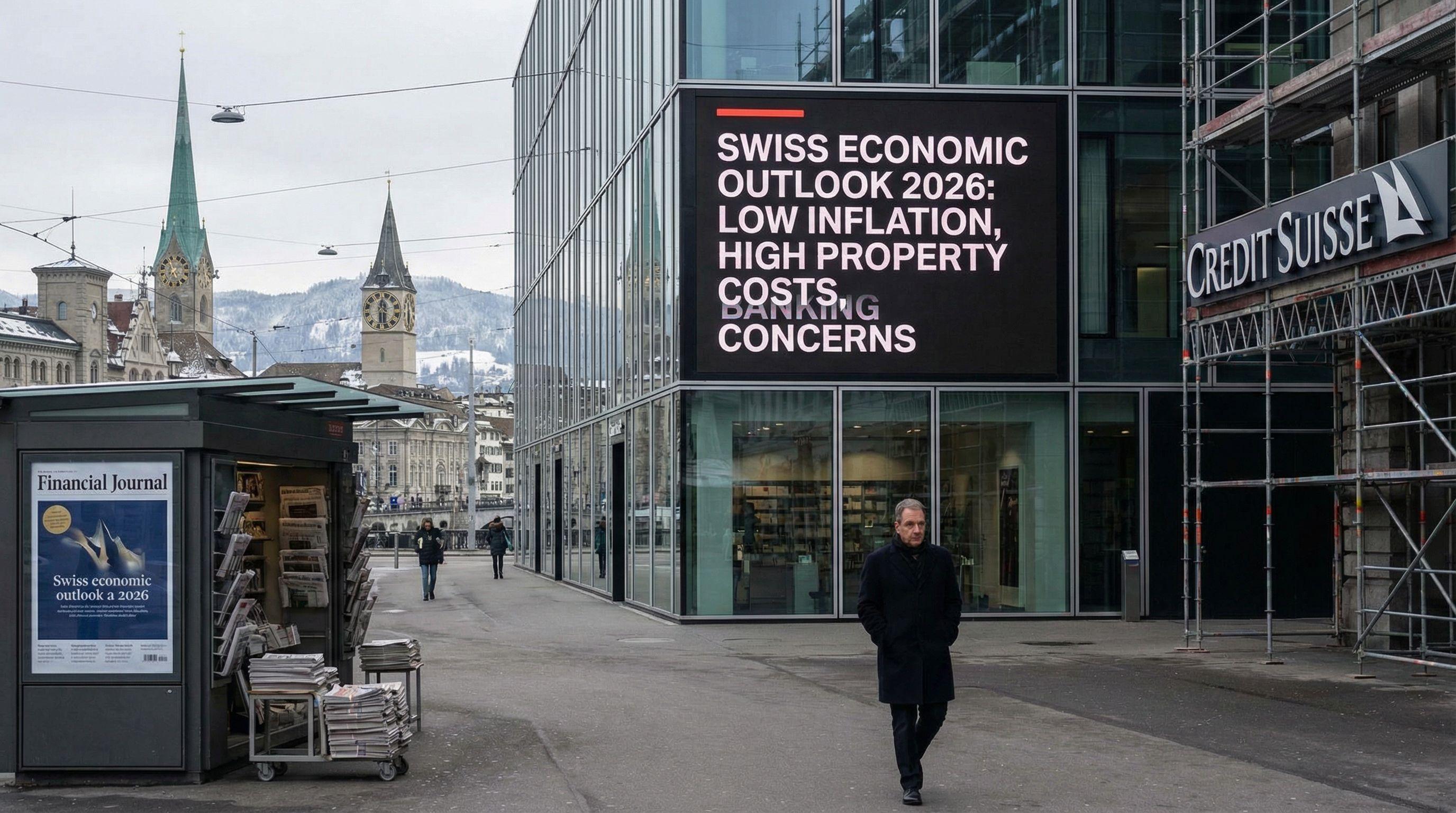 Swiss Economy Faces Low Inflation, Rising Property Prices, and Banking Pessimism