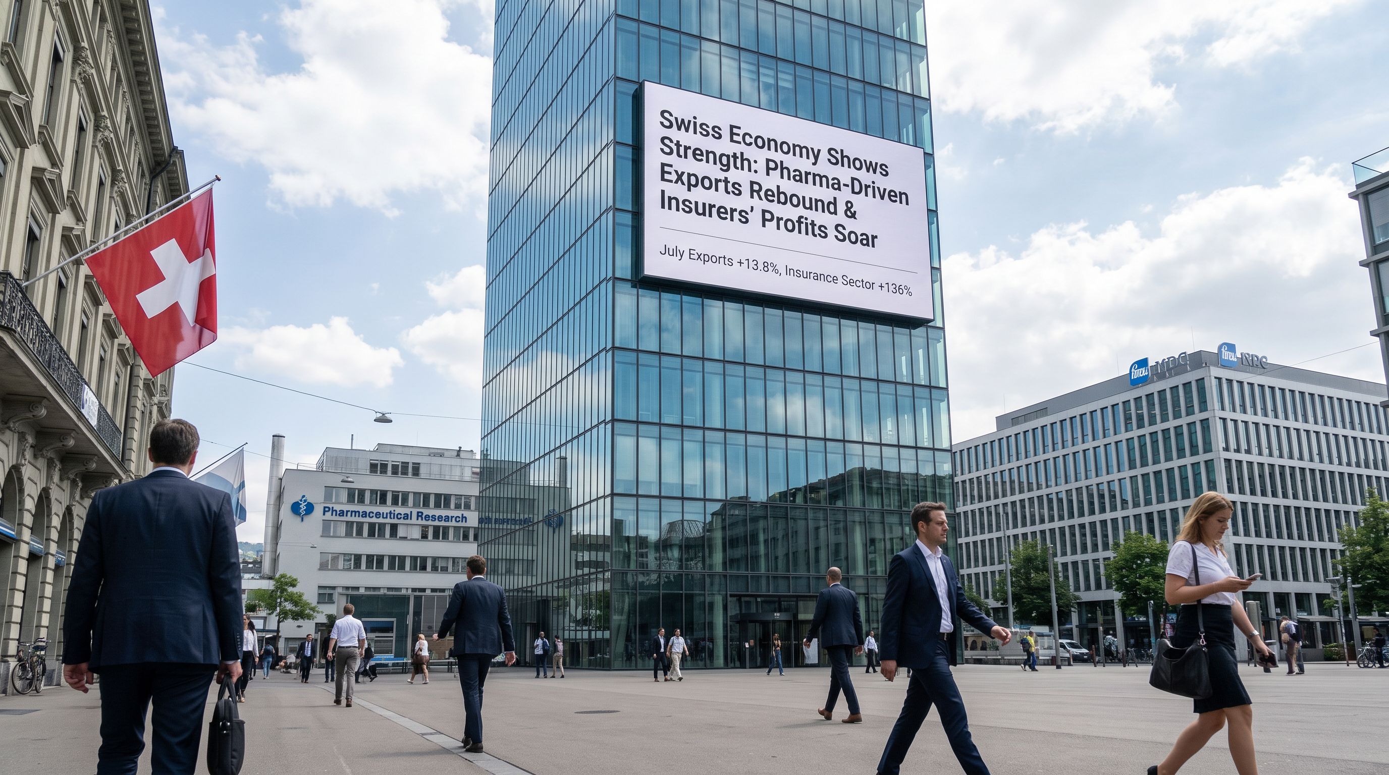Swiss Economy Shows Strength as Pharma-Driven Exports Rebound and Insurers' Profits Soar
