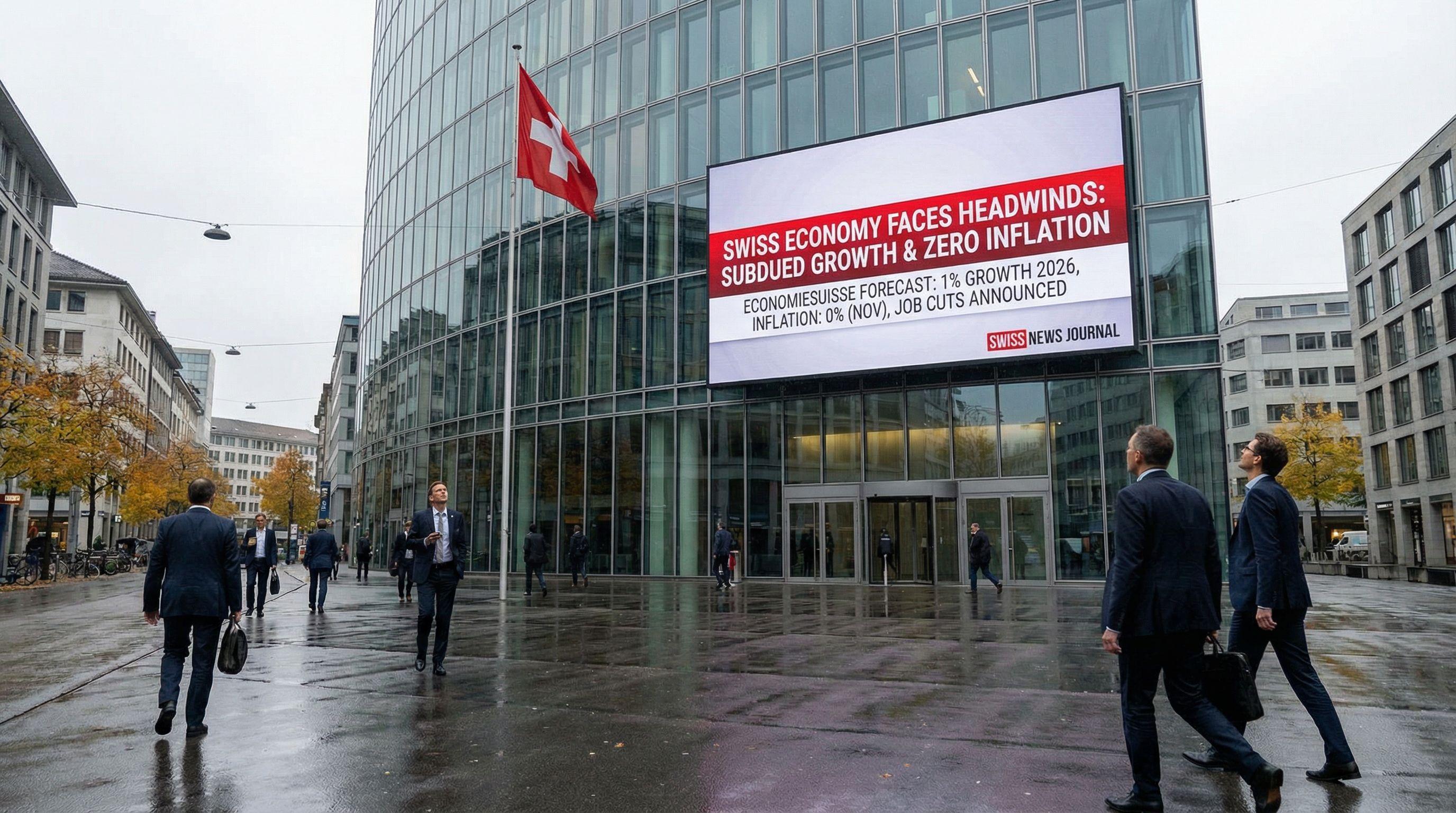 Swiss Economy Faces Headwinds with Subdued Growth and Zero Inflation