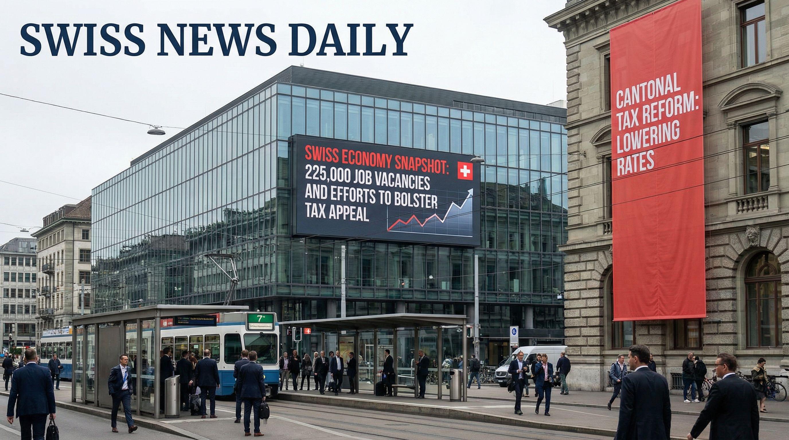 Swiss Economy Snapshot: 225,000 Job Vacancies and Efforts to Bolster Tax Appeal