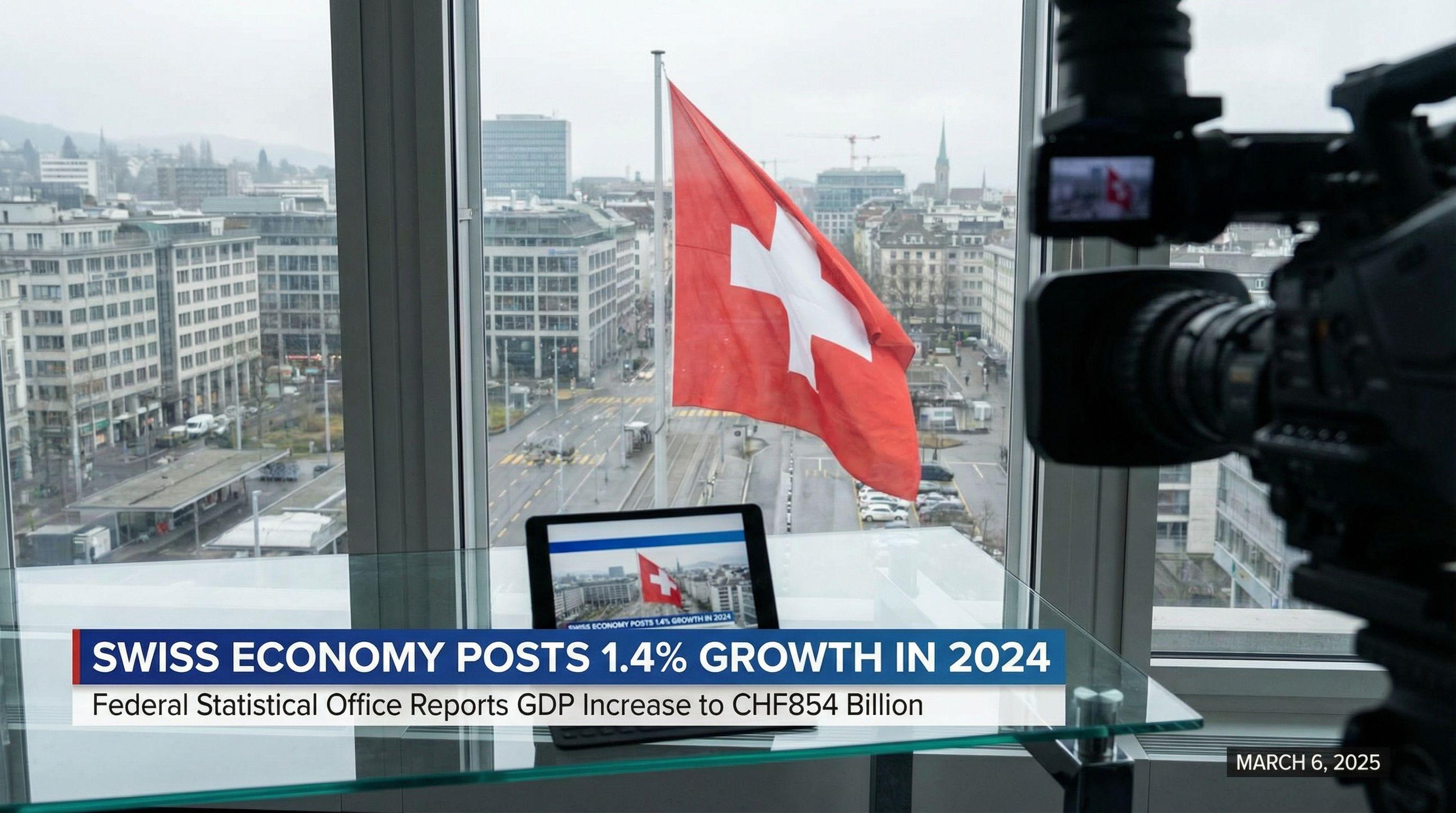 Swiss economy posts 1.4% growth in 2024