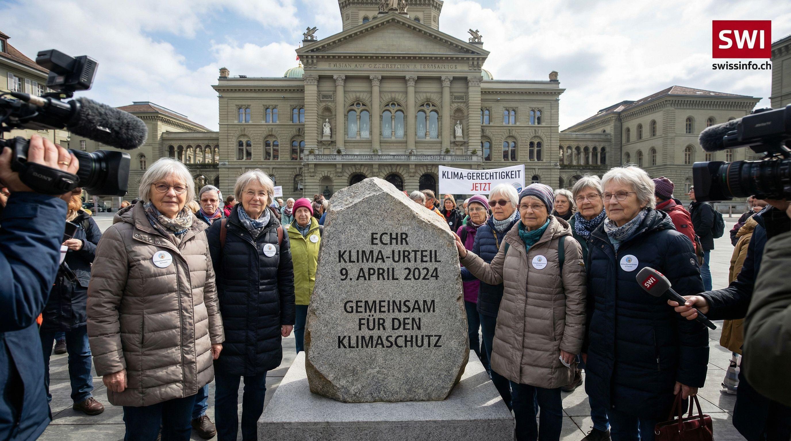 Swiss Elderly Women Mark Climate Court Victory Anniversary