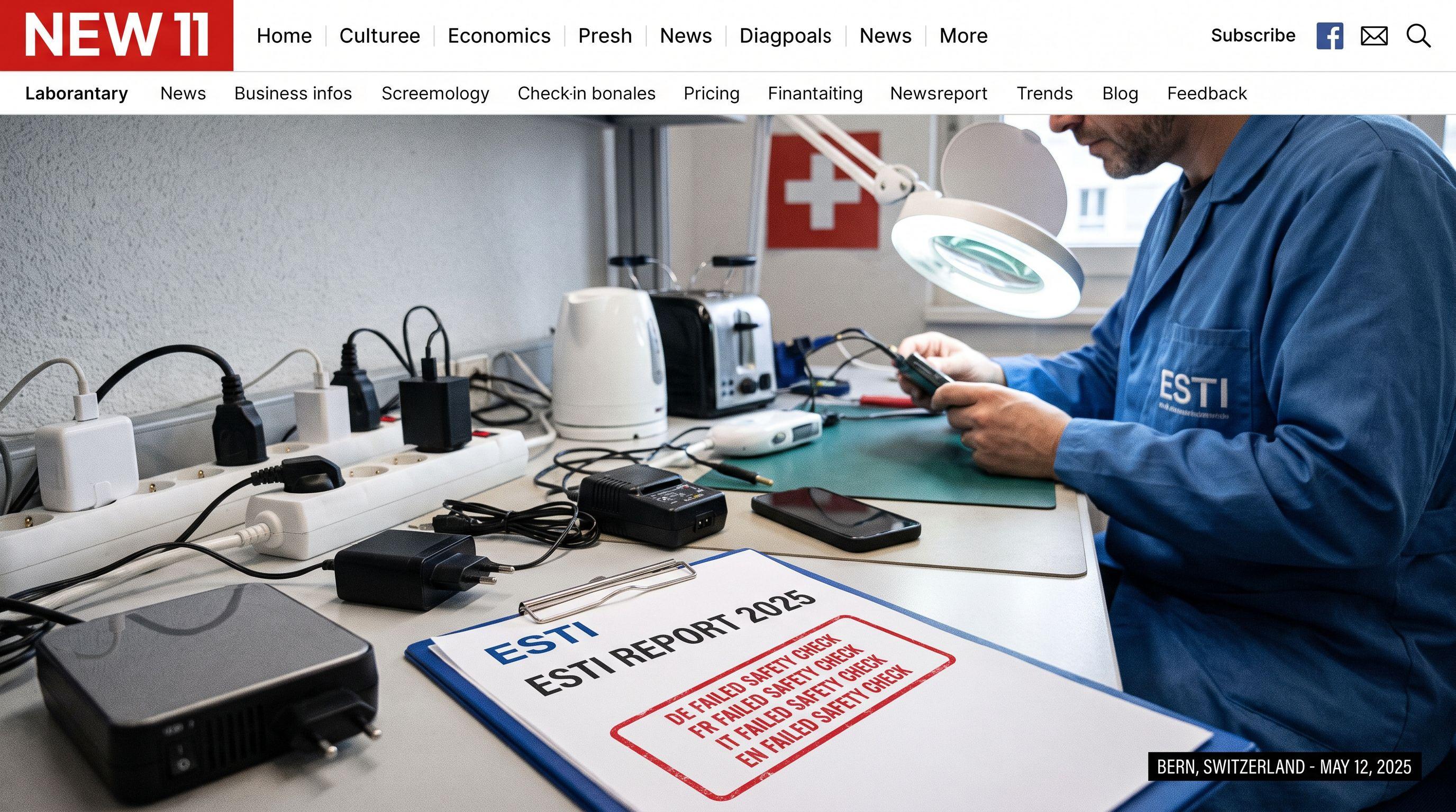 One in Four Electrical Appliances Fail Swiss Safety Checks, ESTI Reports