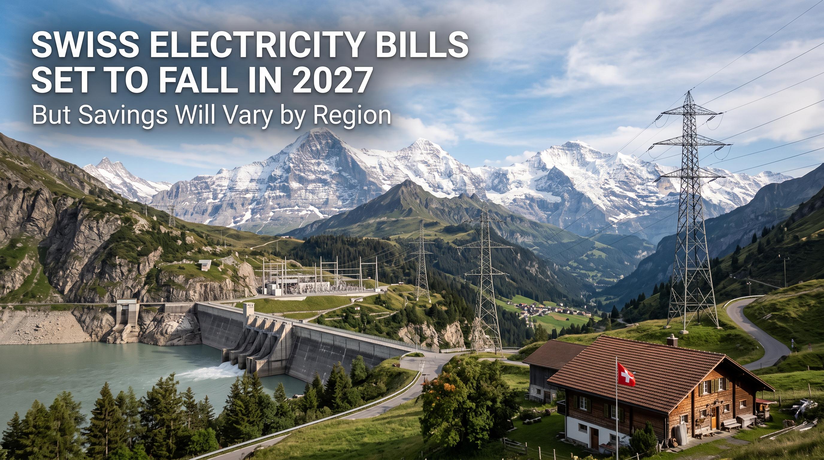 Swiss electricity bills set to fall in 2027—but savings will vary by region
