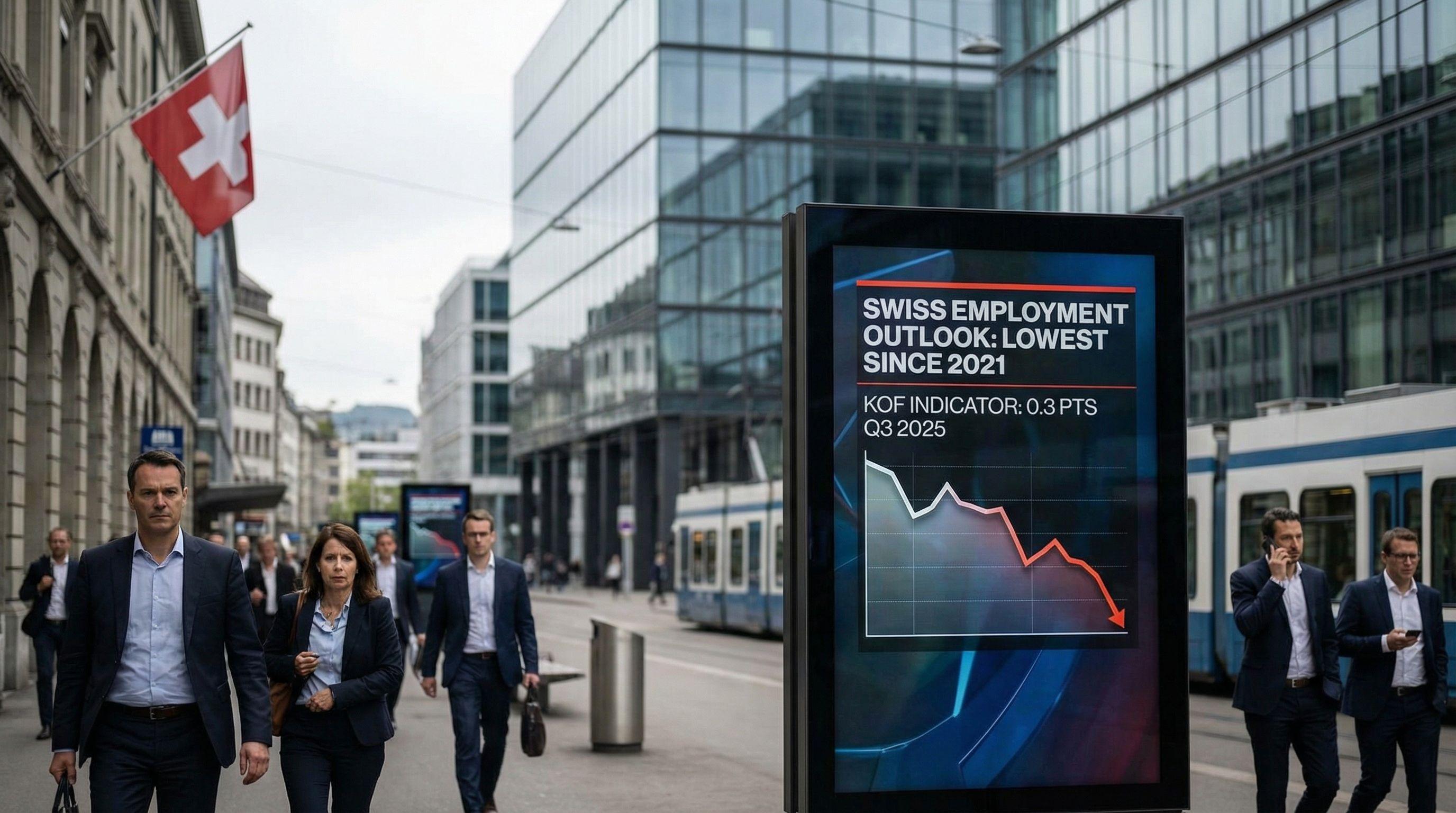 Swiss employment outlook hits lowest point since 2021