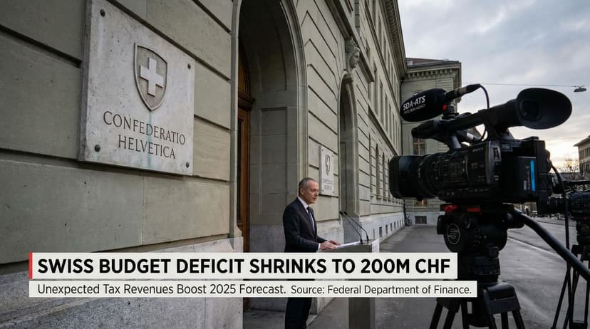 Swiss Federal Budget Deficit Shrinks to 200M CHF