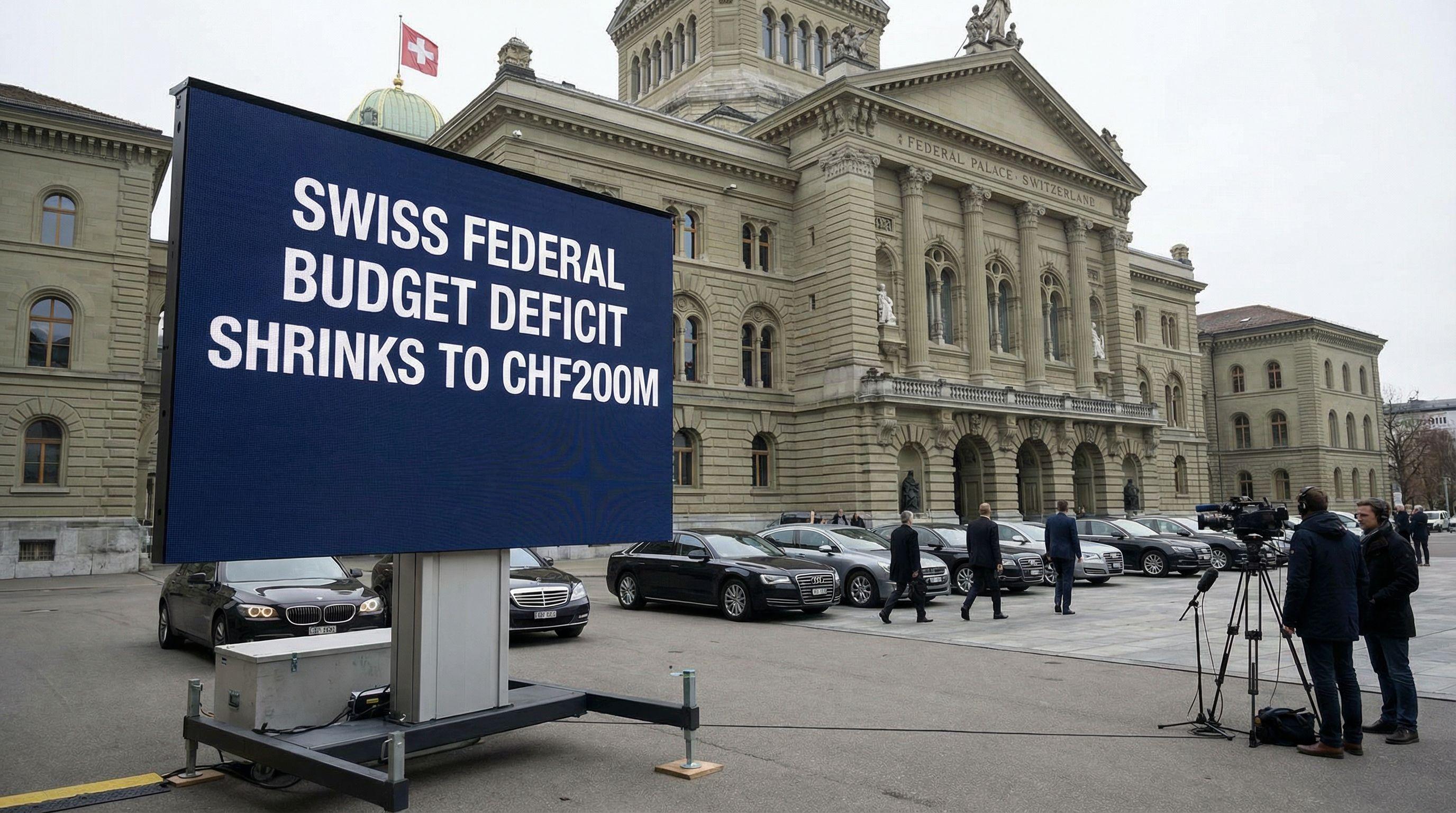Swiss Federal Budget Deficit Shrinks to CHF200M