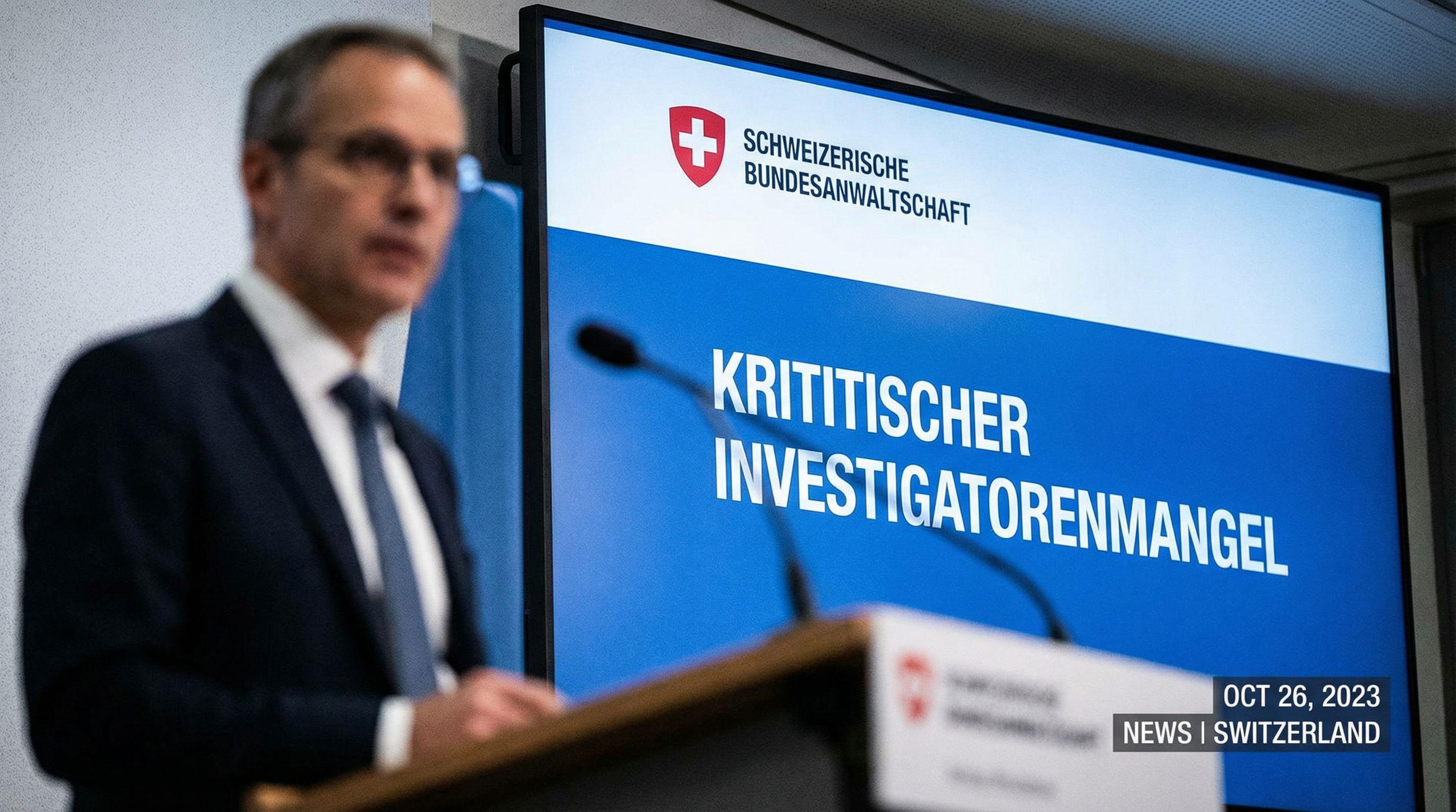 Swiss Federal Prosecutor Warns of Critical Investigator Shortage