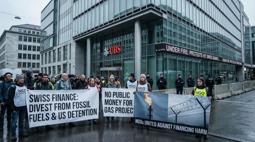 Swiss Finance Under Fire as NGOs Protest Gas Projects and Links to US Immigration Enforcement