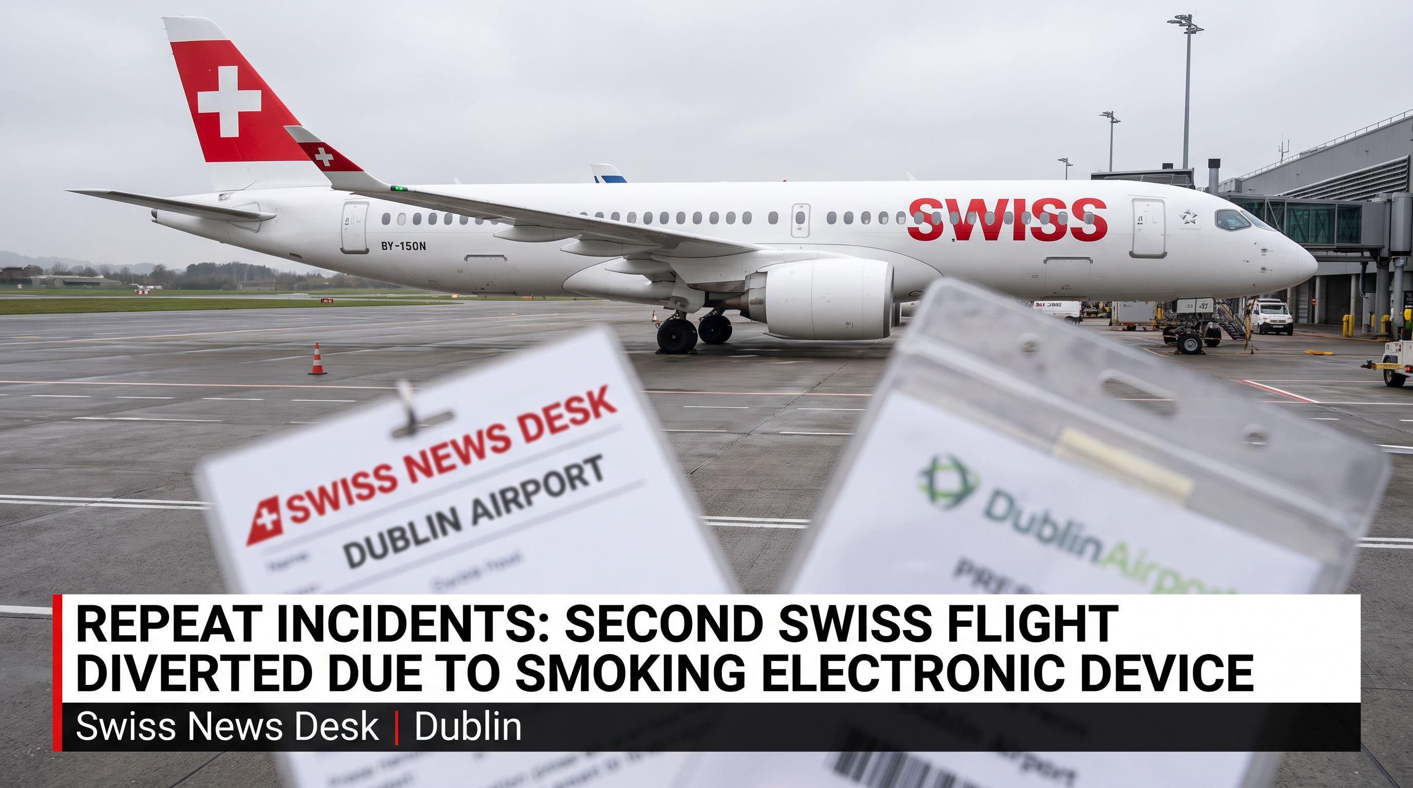 Repeat Incidents: Second SWISS Flight Diverted Due to Smoking Electronic Device