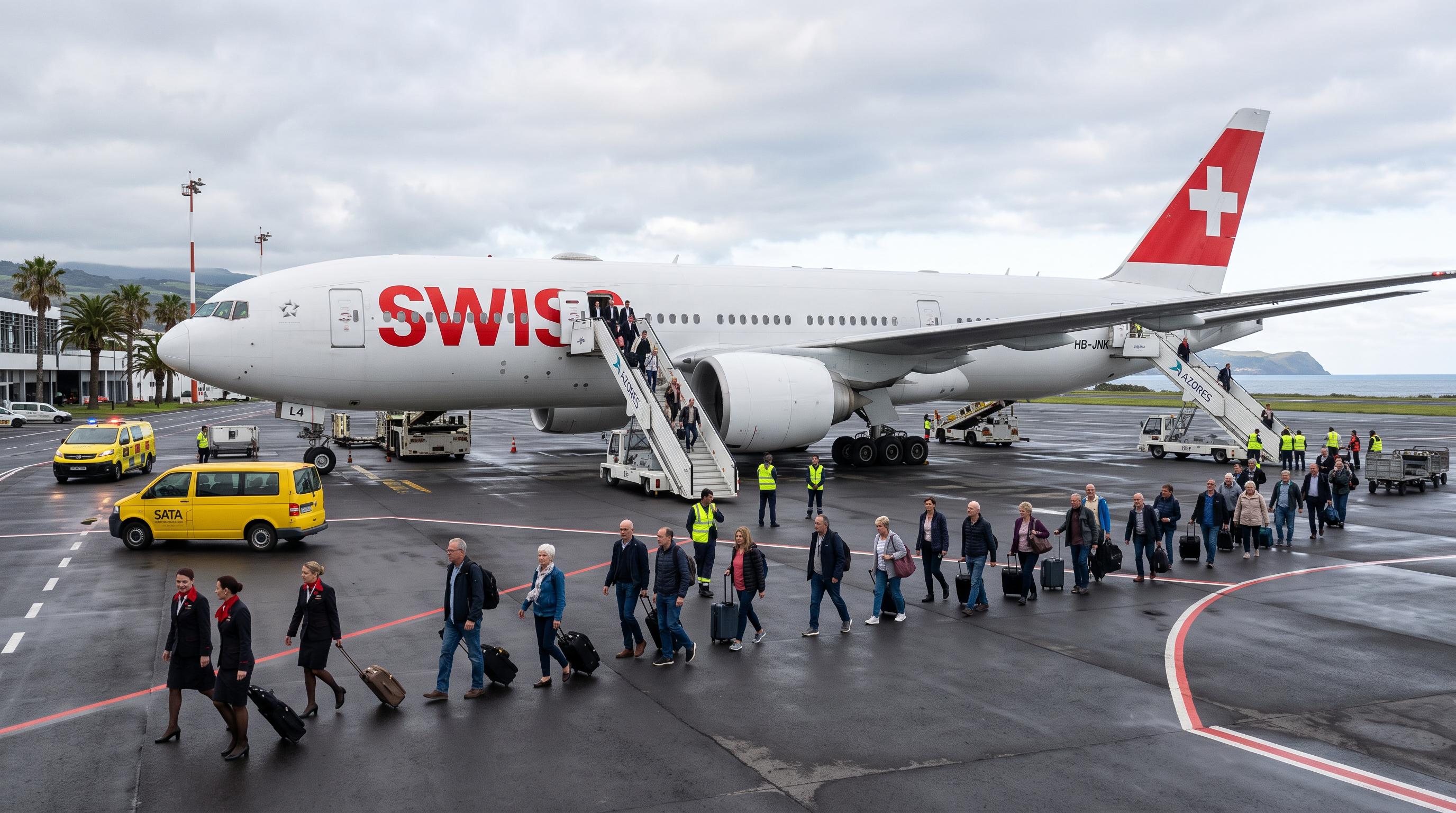 SWISS flight diverts to Azores after chemical odour triggers emergency landing