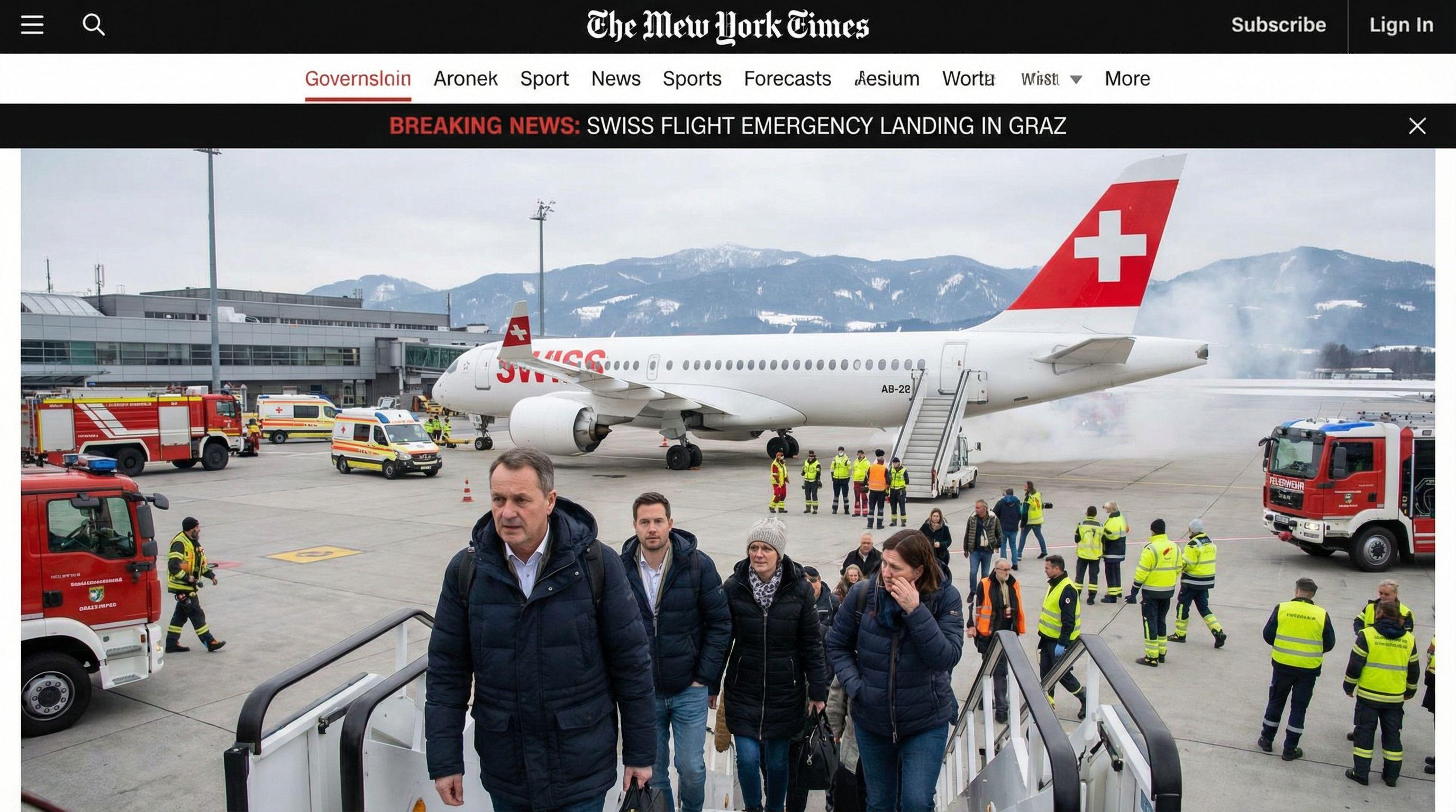 SWISS Flight Makes Emergency Landing in Graz After Smoke Incident