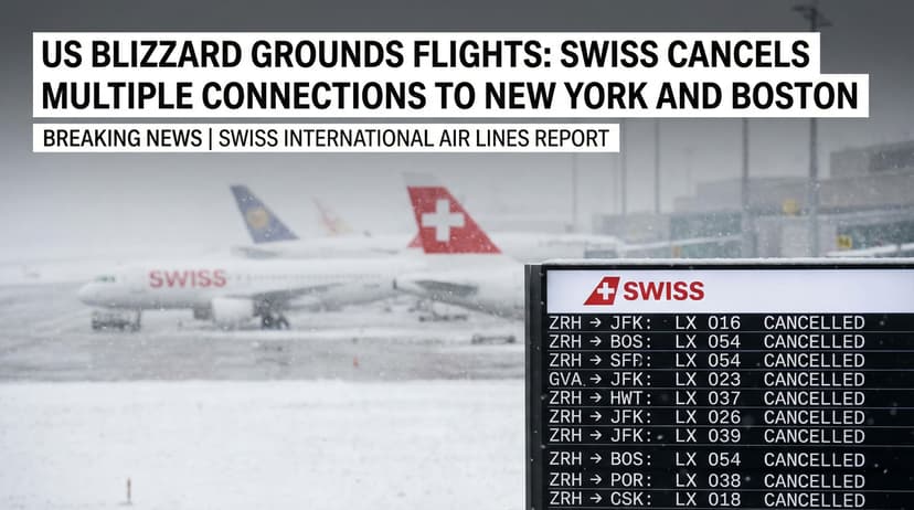 US Blizzard Grounds Flights: SWISS Cancels Multiple Connections to New York and Boston