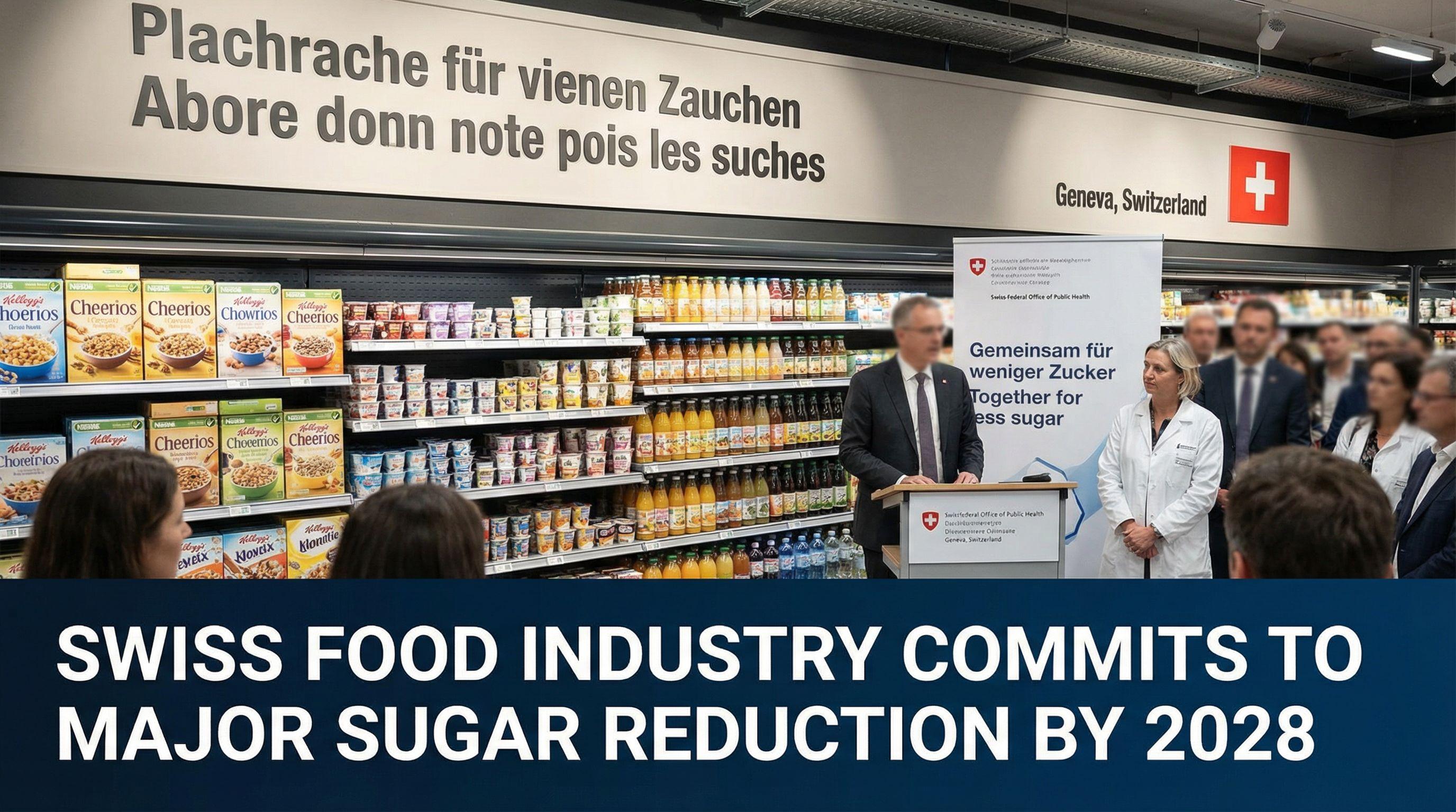 Swiss Food Industry Commits to Major Sugar Reduction by 2028