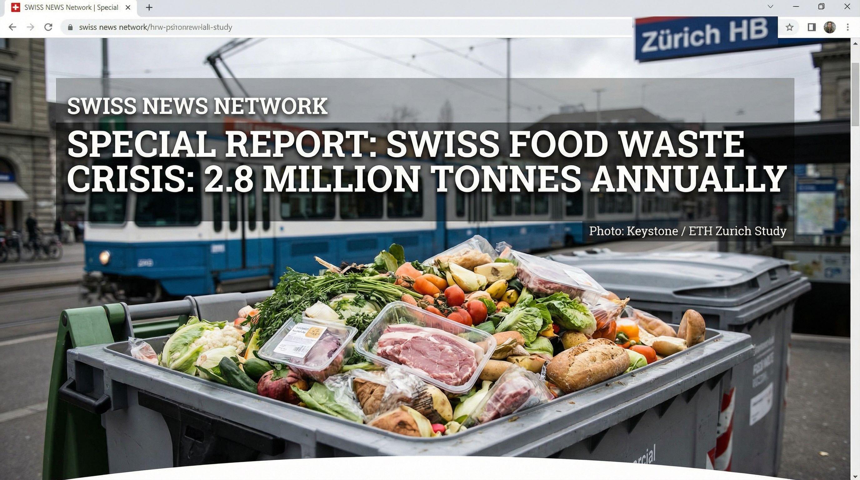 Swiss Food Waste Crisis: 2.8 Million Tonnes Annually