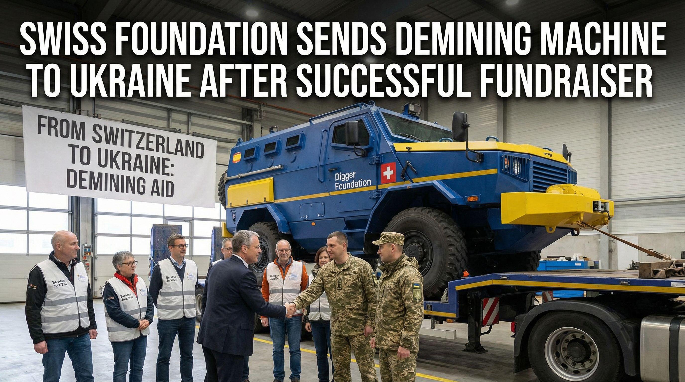 Swiss Foundation Sends Demining Machine to Ukraine After Successful Fundraiser