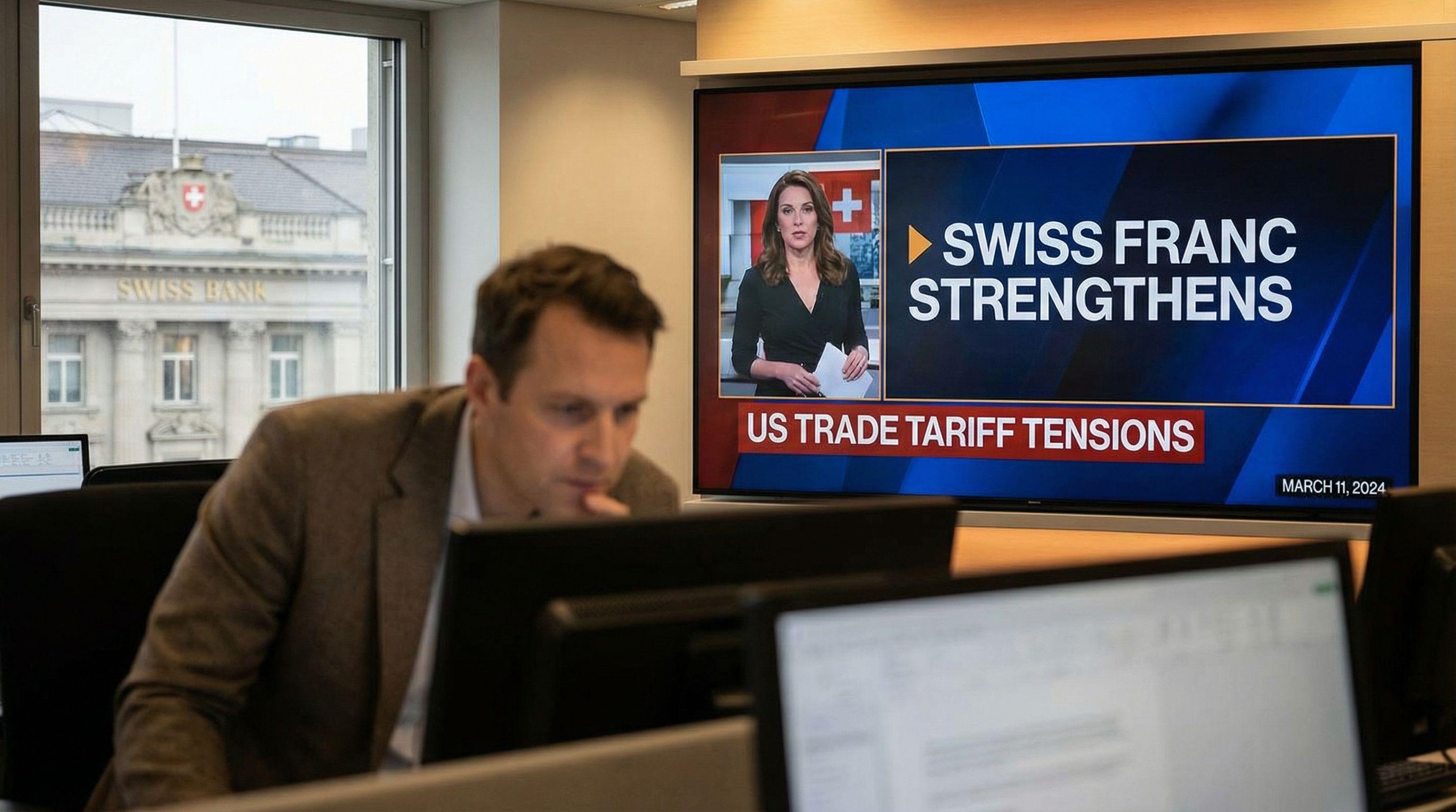 Swiss franc strengthens amid US trade tariff tensions