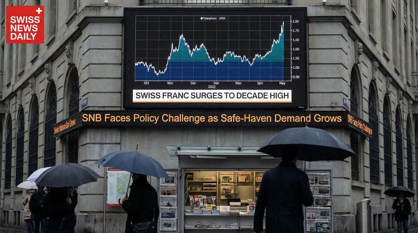 Swiss Franc Surges to Decade High, Posing Challenge for National Bank