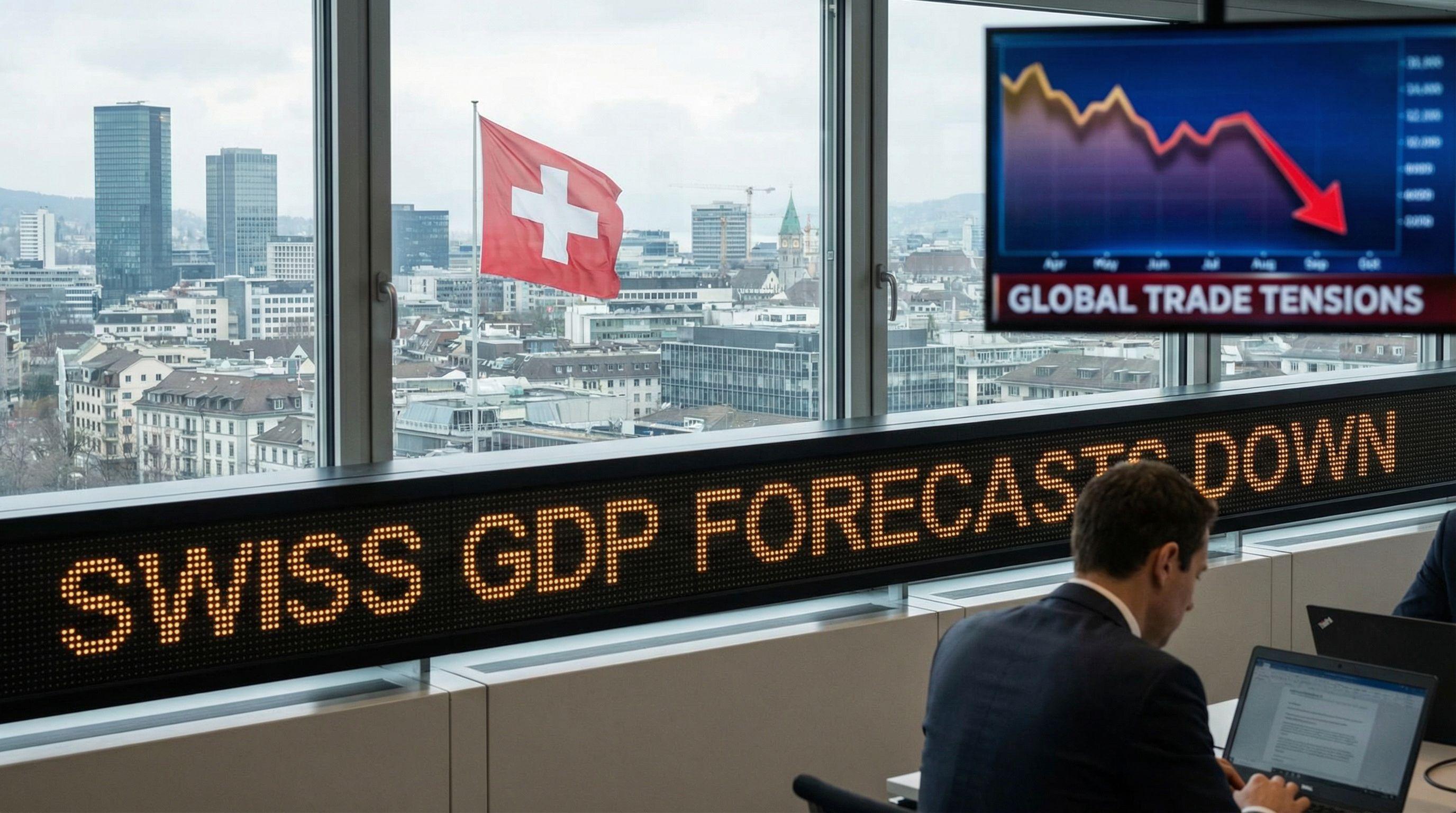 Swiss GDP Growth Forecasts Cut Amid Global Trade Tensions