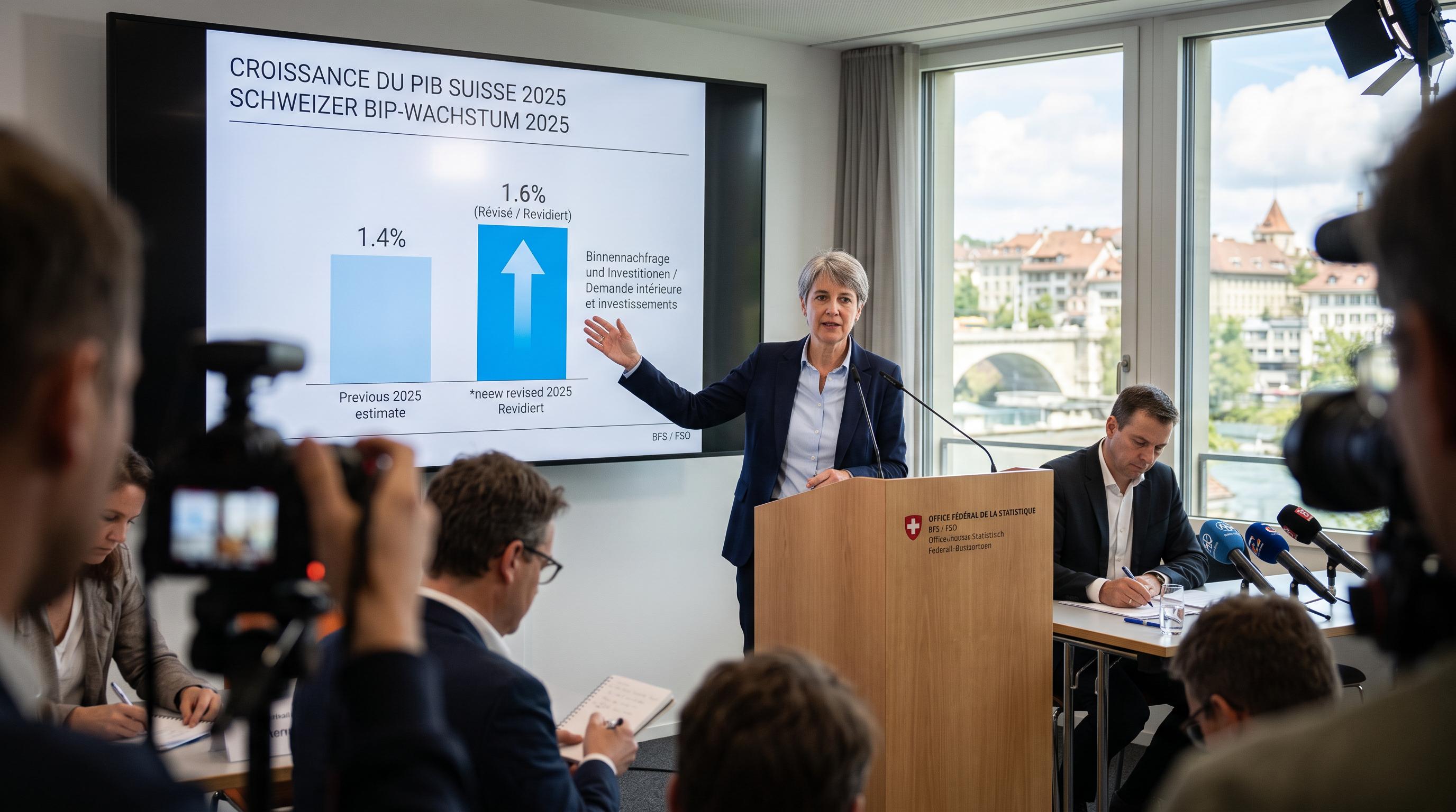 Swiss economy grew faster than first estimated in 2025
